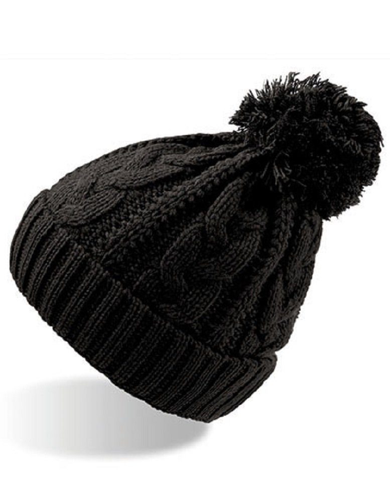 Atlantis Bommelmütze wämende Damen Bommelmütze / Strickmütze / Mütze / Wintermütze Fleeceband innen
