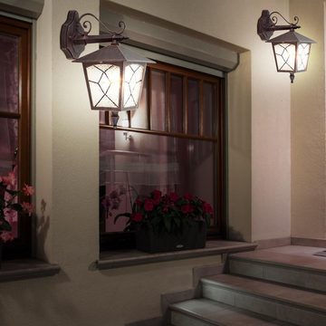 etc-shop Außen-Wandleuchte, Leuchtmittel nicht inklusive, Außenwandleuchte Wandlampe Laterne Haustürleuchte