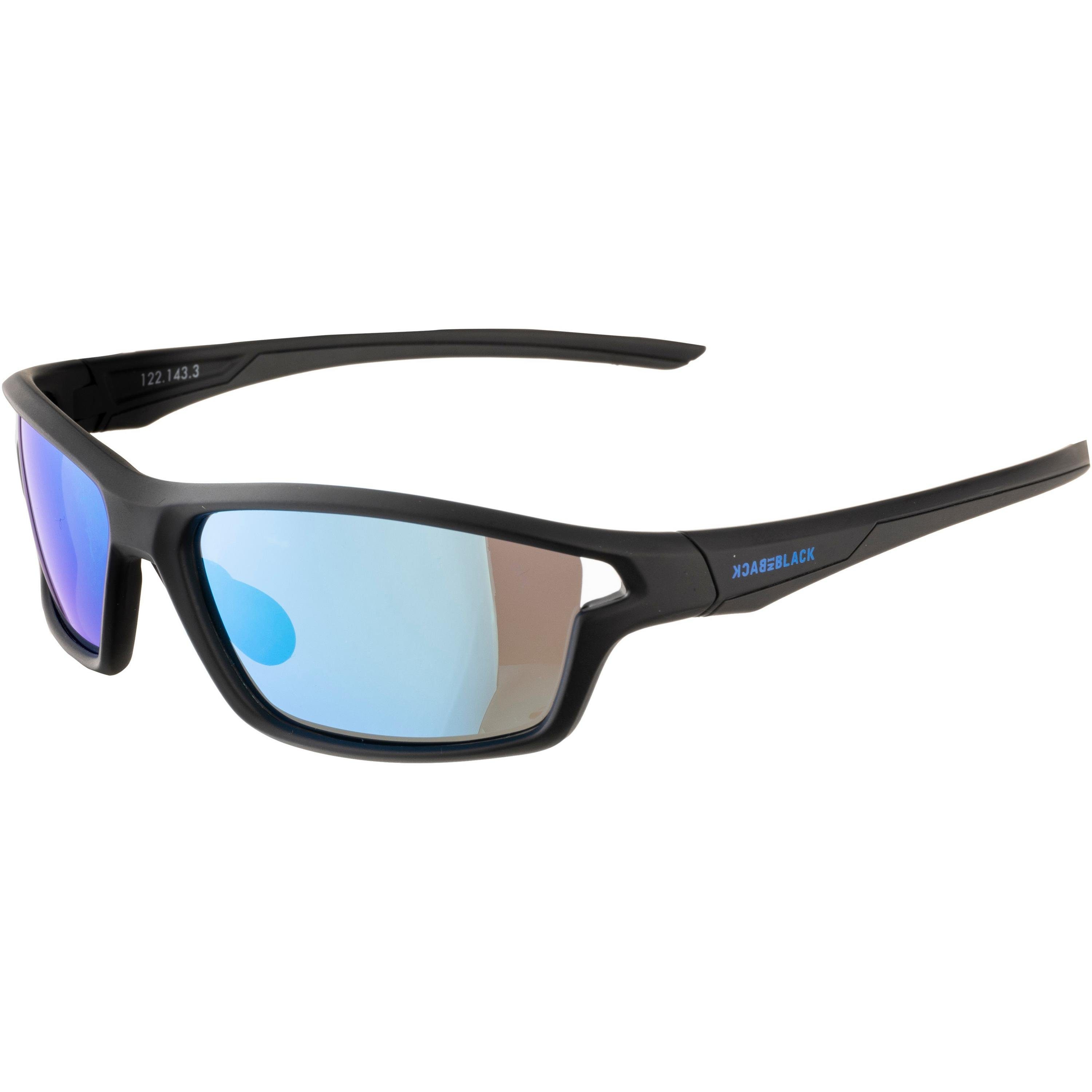 Gläser,verspiegelte BLACK Eyewear Sonnenbrille flexibler Gläser Nasensteg,polarisierte IN BACK