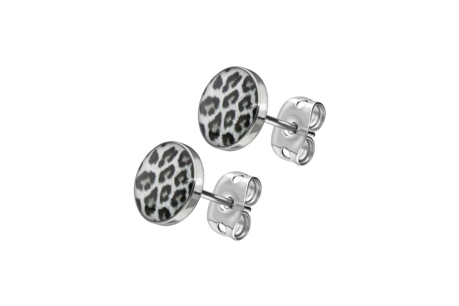 Paar Ohrstecker Titan Ohrstecker LEOPARD