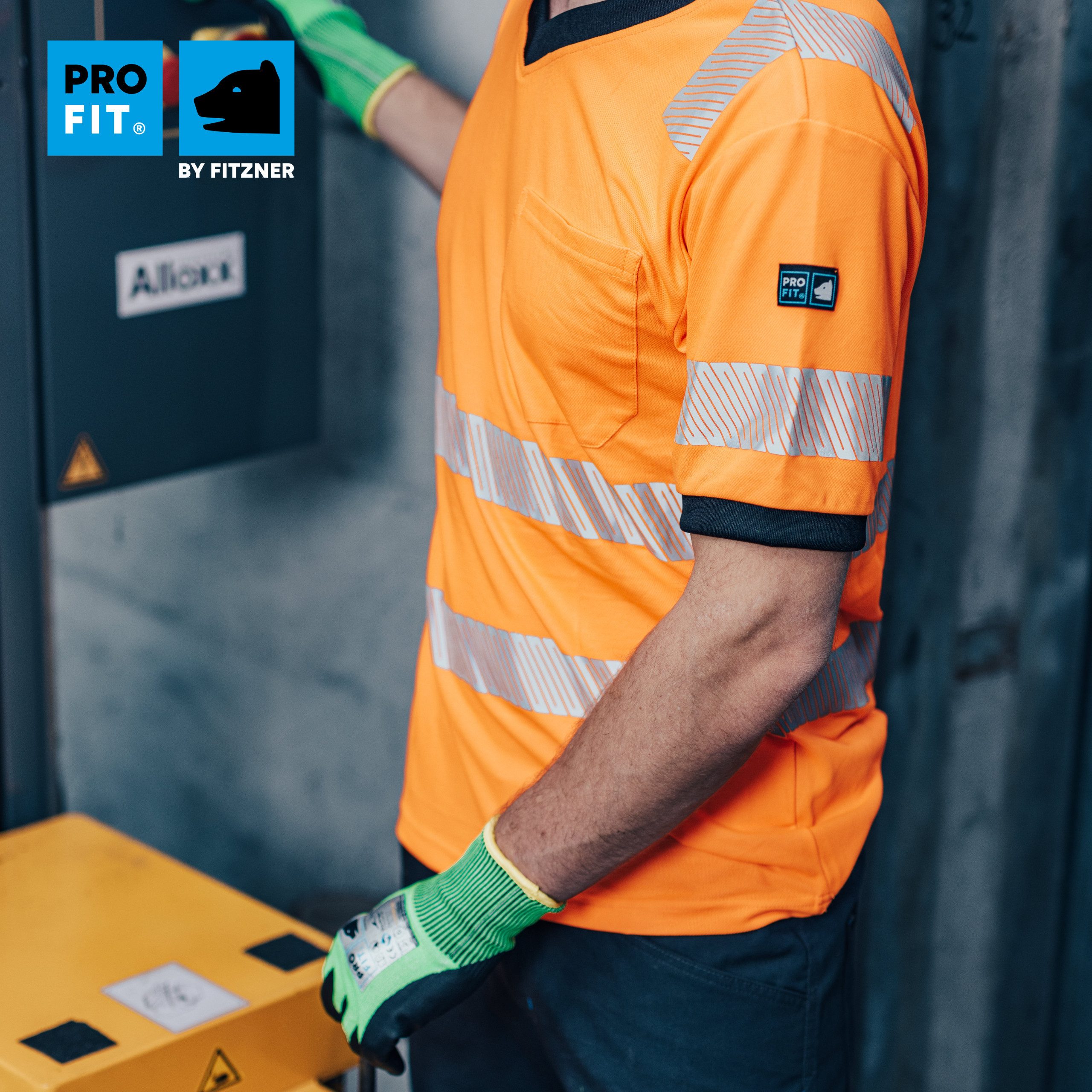 PRO FIT by Fitzner Nitril-Handschuhe Schnittschutzhandschuh Level D, Arbeitshandschuhe mit HPPE Glasfaser (12, Paar) Daumenbeugenverstärkung