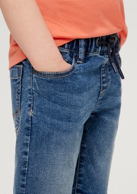 s.Oliver 7/8-Jeans Capri-Jeans Brad / Slim Fit / Mid Rise / Slim Leg angedeuteter Tunnelzug