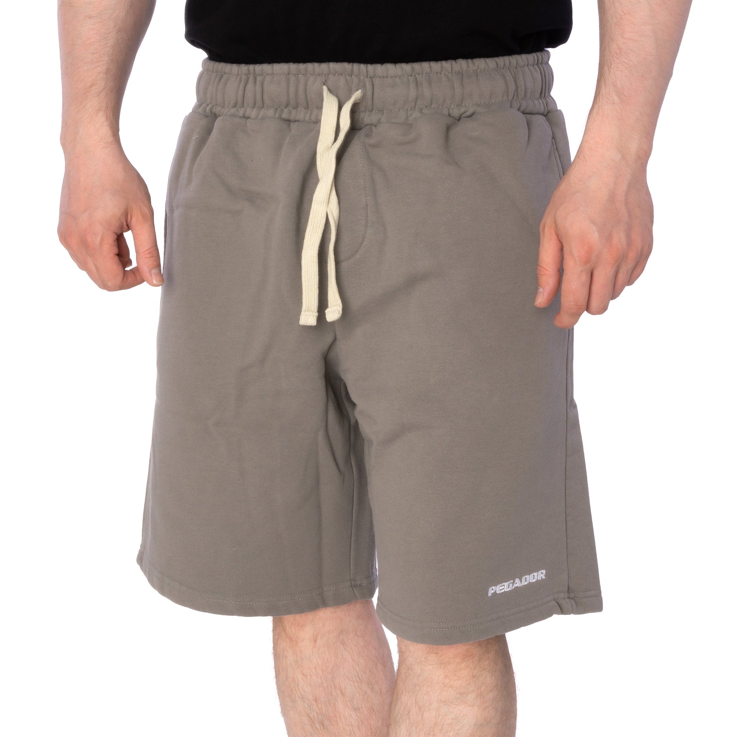 Heavy Shorts Sweat Short Herren Pegador Pegador Hose Logo 17359 kurze Stück, 1-tlg) grau (1