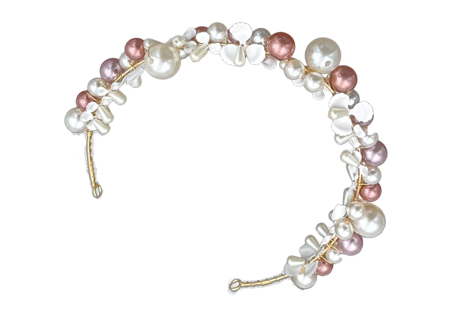 funkelnden Haarreif Diadem Wunderschöner Perlen und Strasssteinen eleganten A&A