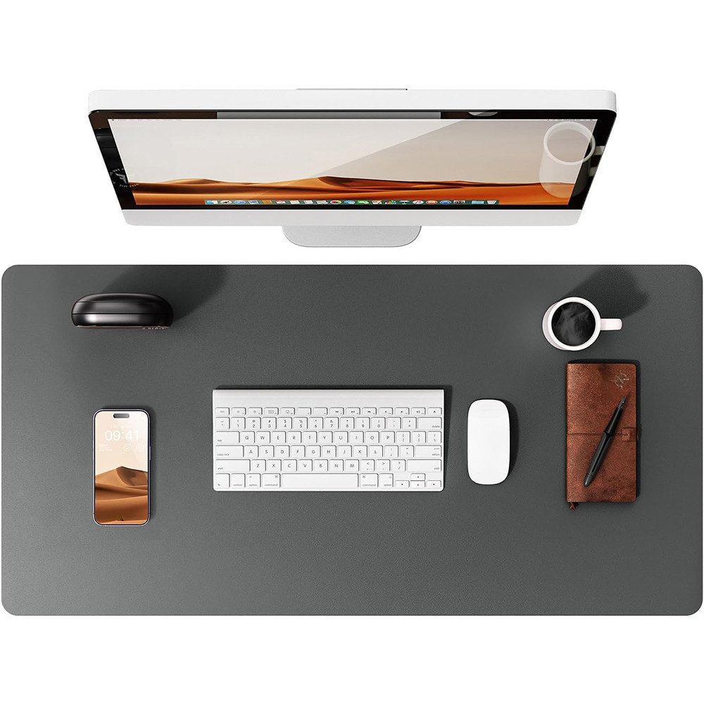 TUWENA Mauspad Schreibtischunterlage, Rutschfeste Tischunterlage Schreibunter Mauspad, Leder Mauspad, Multifunktionales Office Mousepad Schreibtisch Zubehör