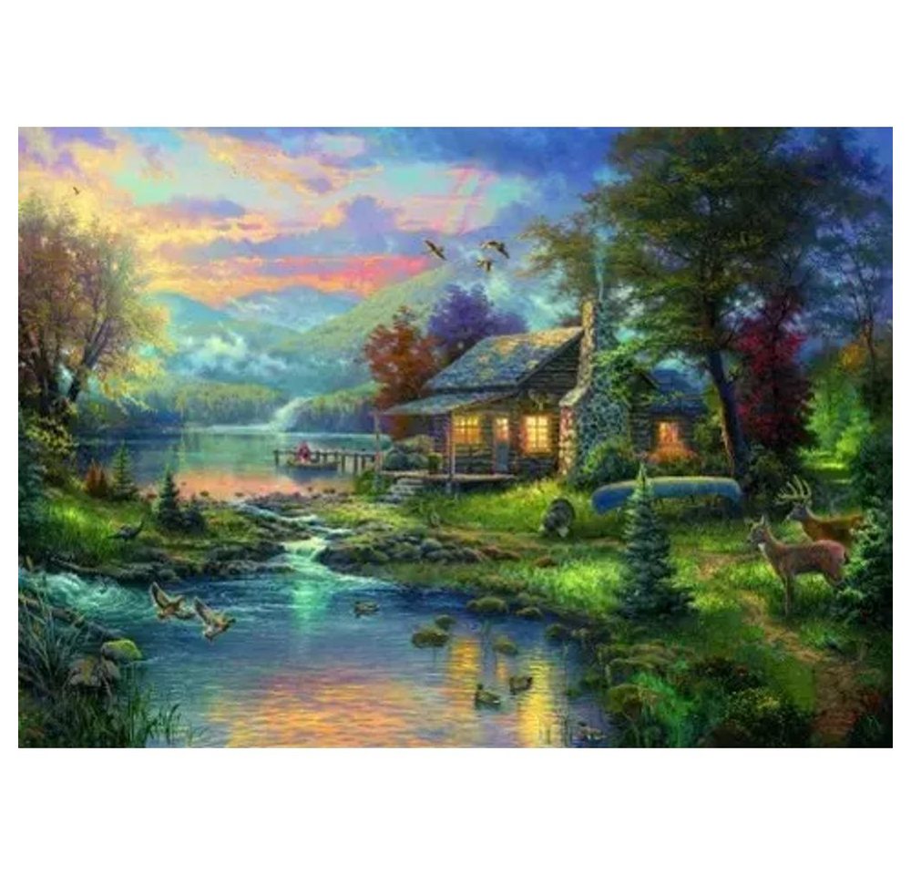Schmidt Spiele Puzzle Thomas Kinkade, Im Naturparadies. Puzzle 1000 Teile, 1000 Puzzleteile