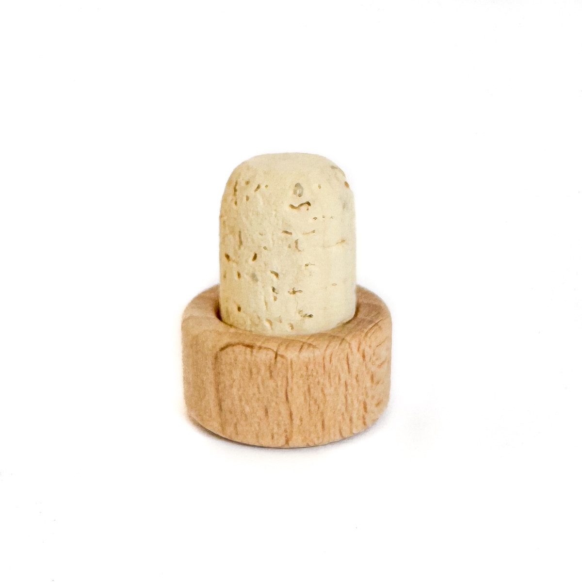 INNA-Glas Deckel Flaschenkorken CHIMALIS, mit Holzgriff, natur, 3,6cm, Ø3/1,9cm