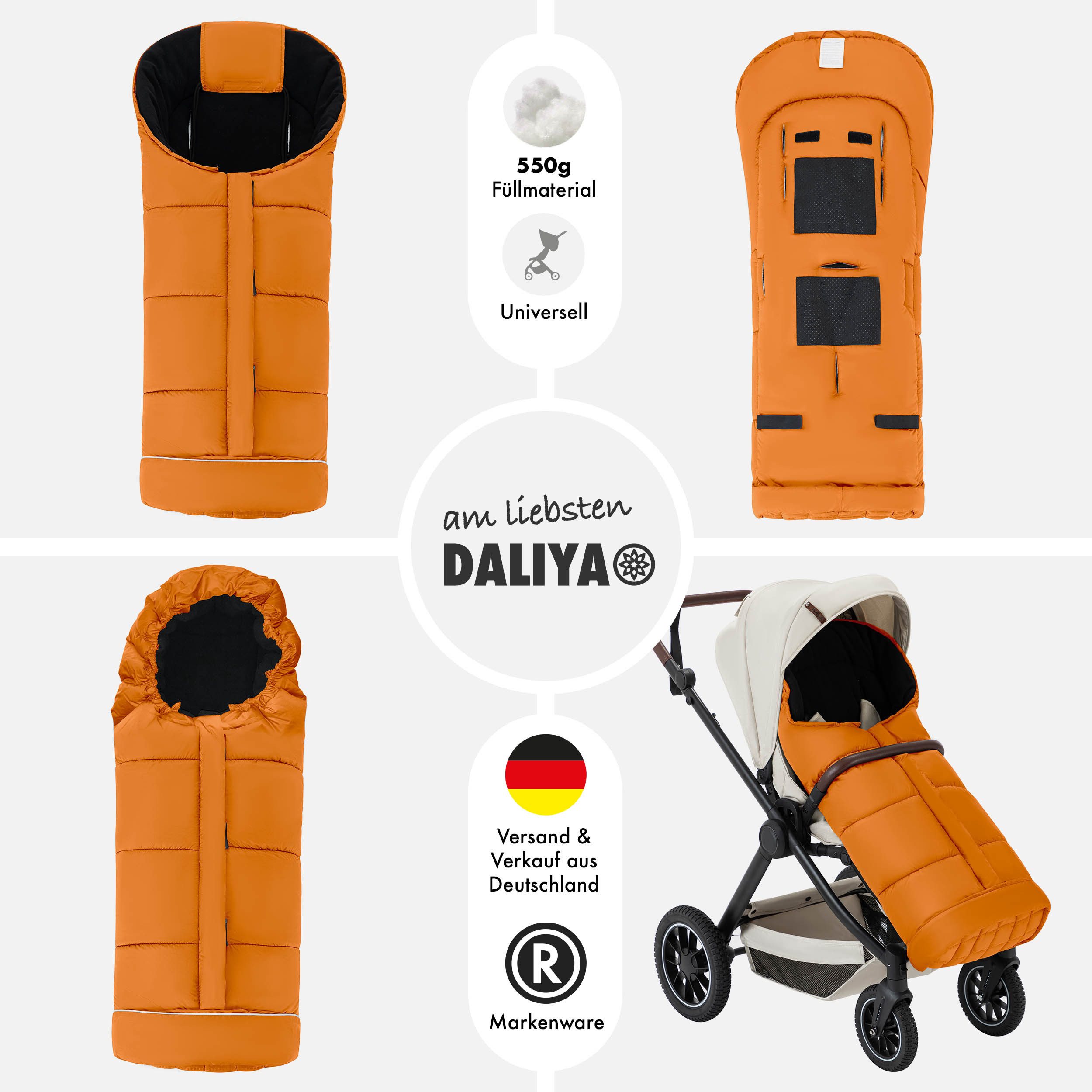 Daliya® Fußsack Fußsack und Schlafsack für Buggy und Sportsitz, Winterfußsa günstig online kaufen