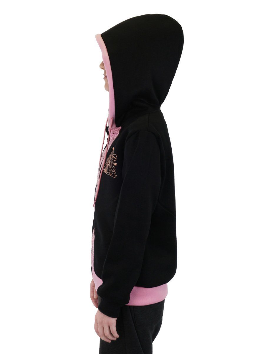 Damen Pullover GalaxyCat Hoodie Kapuzenjacke im Nezuko Kamado Design für Kimetsu (1-tlg) Sweatjacke im Nezuko Kamado Design