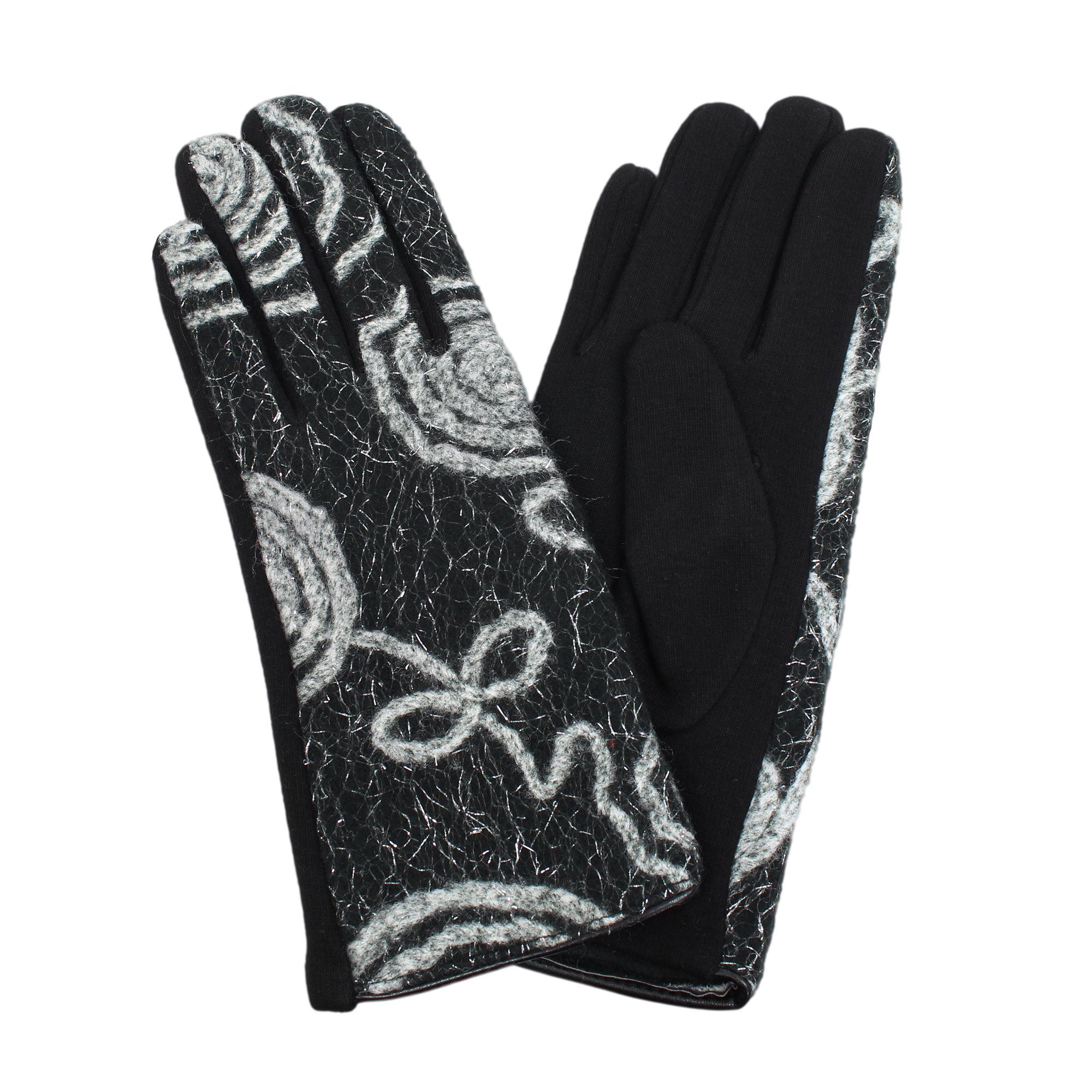 schwarz ZEBRO Handschuhe Fleecehandschuhe