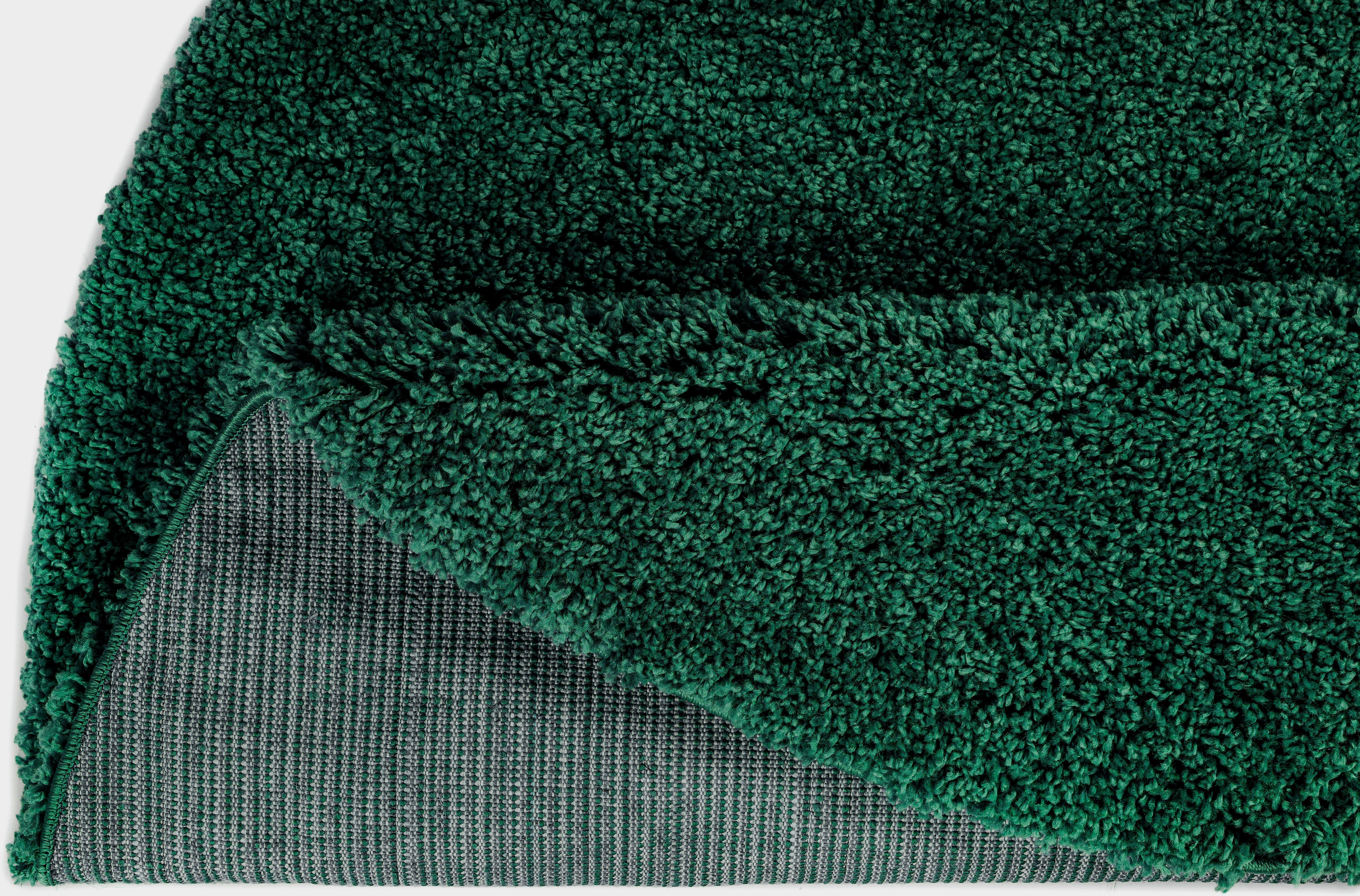 dunkelgrün Home rund, und affaire, weich Höhe: mm, Uni-Farben, Teppich Teppich rund, besonders Viva 45 einfarbig, kuschelig