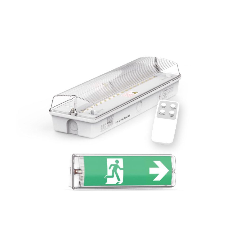 ENOVALITE LED Arbeitsleuchte ENOVALITE Fluchtwegleuchte 4 W 6000 K kaltweiß, LED fest integriert, Tageslichtweiß, Fluchtwegleuchte