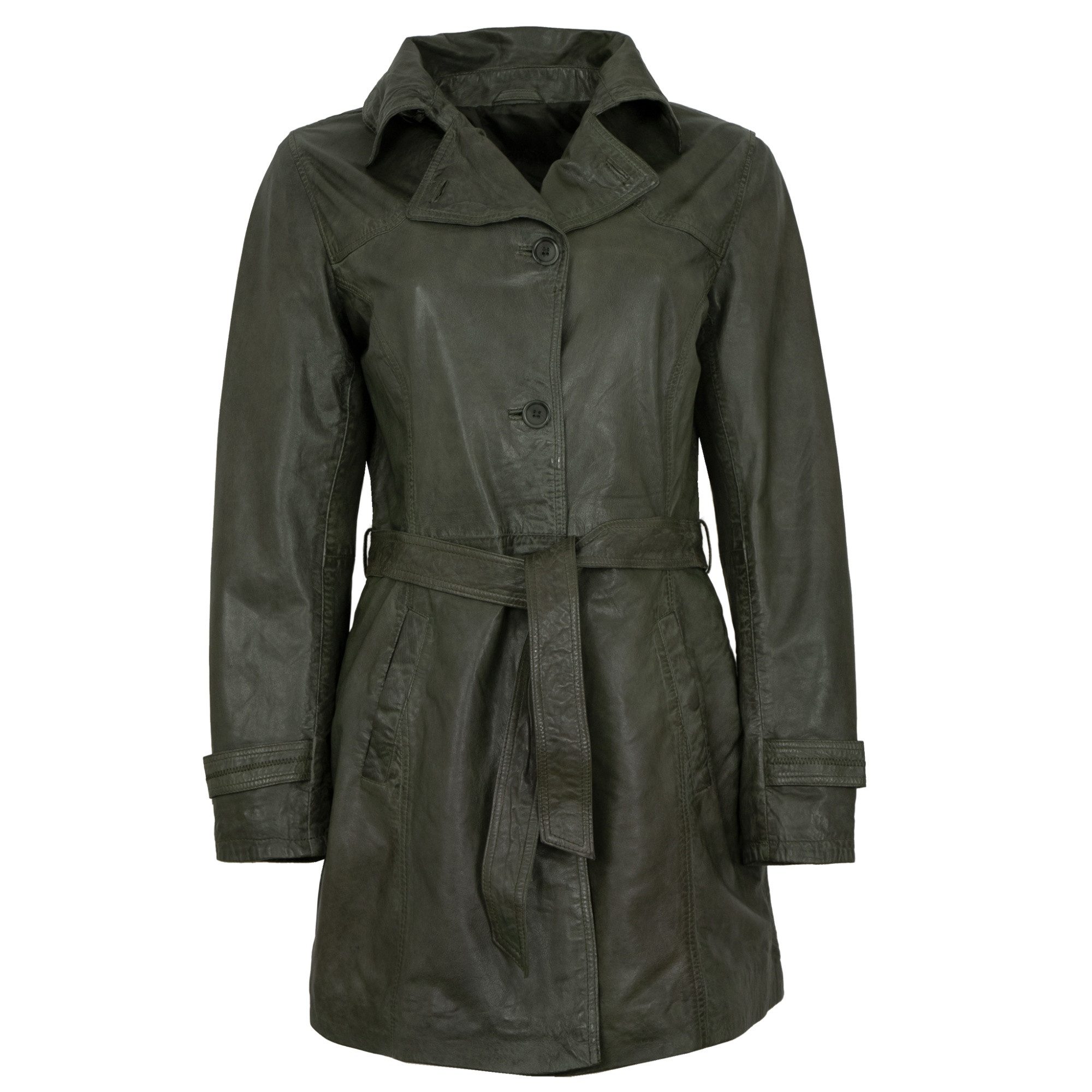 Maddox Lederjacke Borneo MADDOX - Damen Ledermantel Trenchcoat Lammnappa ol günstig online kaufen