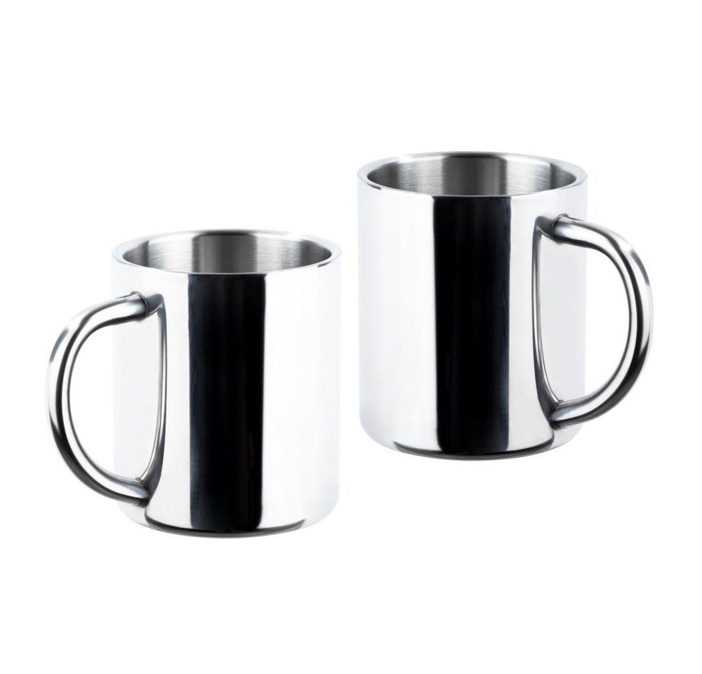 Haushalt International Becher Haushalt International Edelstahl Thermo-Trinkbecher 2er Set doppelwand, Edelstahl