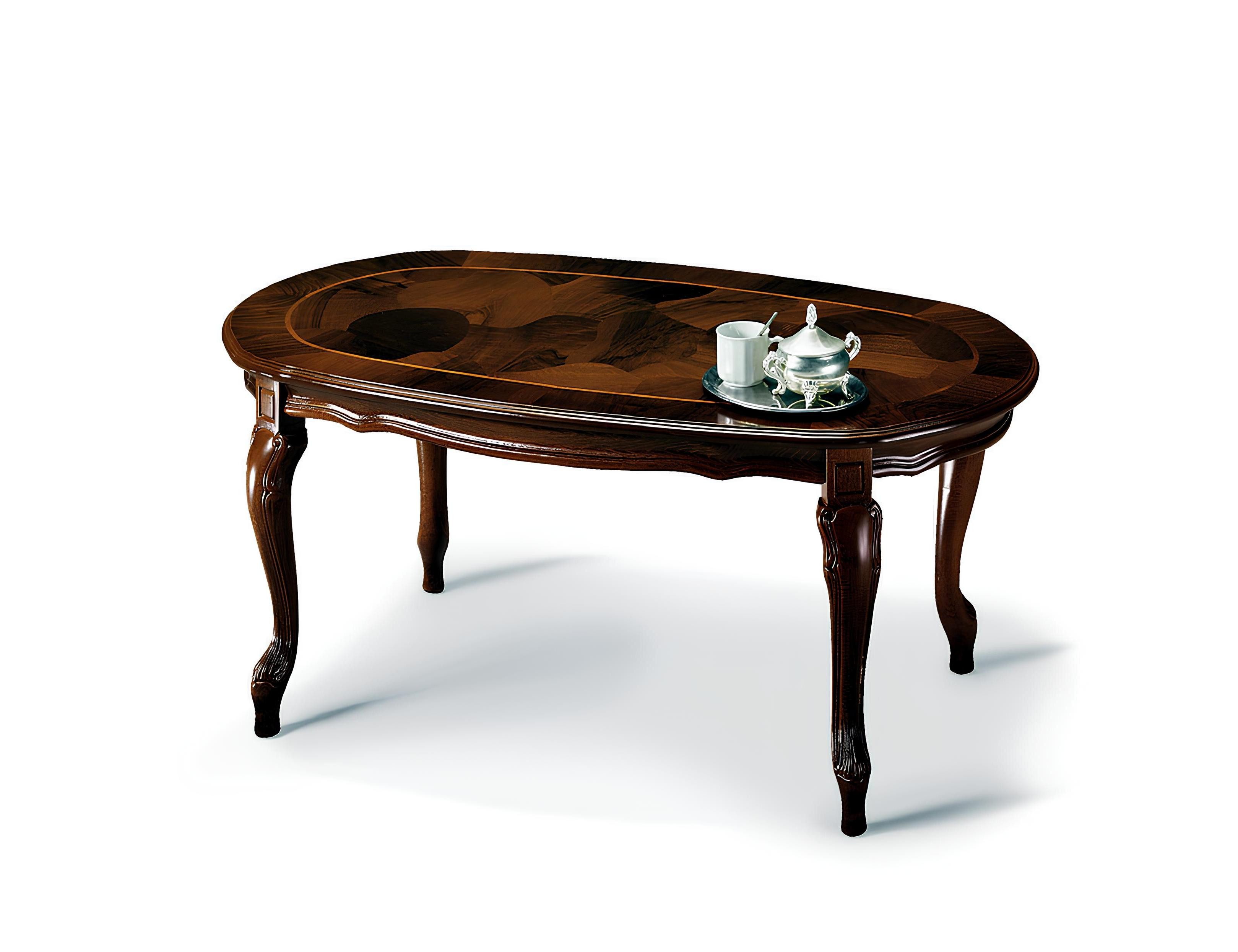 Xlmoebel Couchtisch Eleganter Wohnzimmertisch aus massivem Holz im Barockstil (Packung, Couchtisch), Hergestellt in Europa