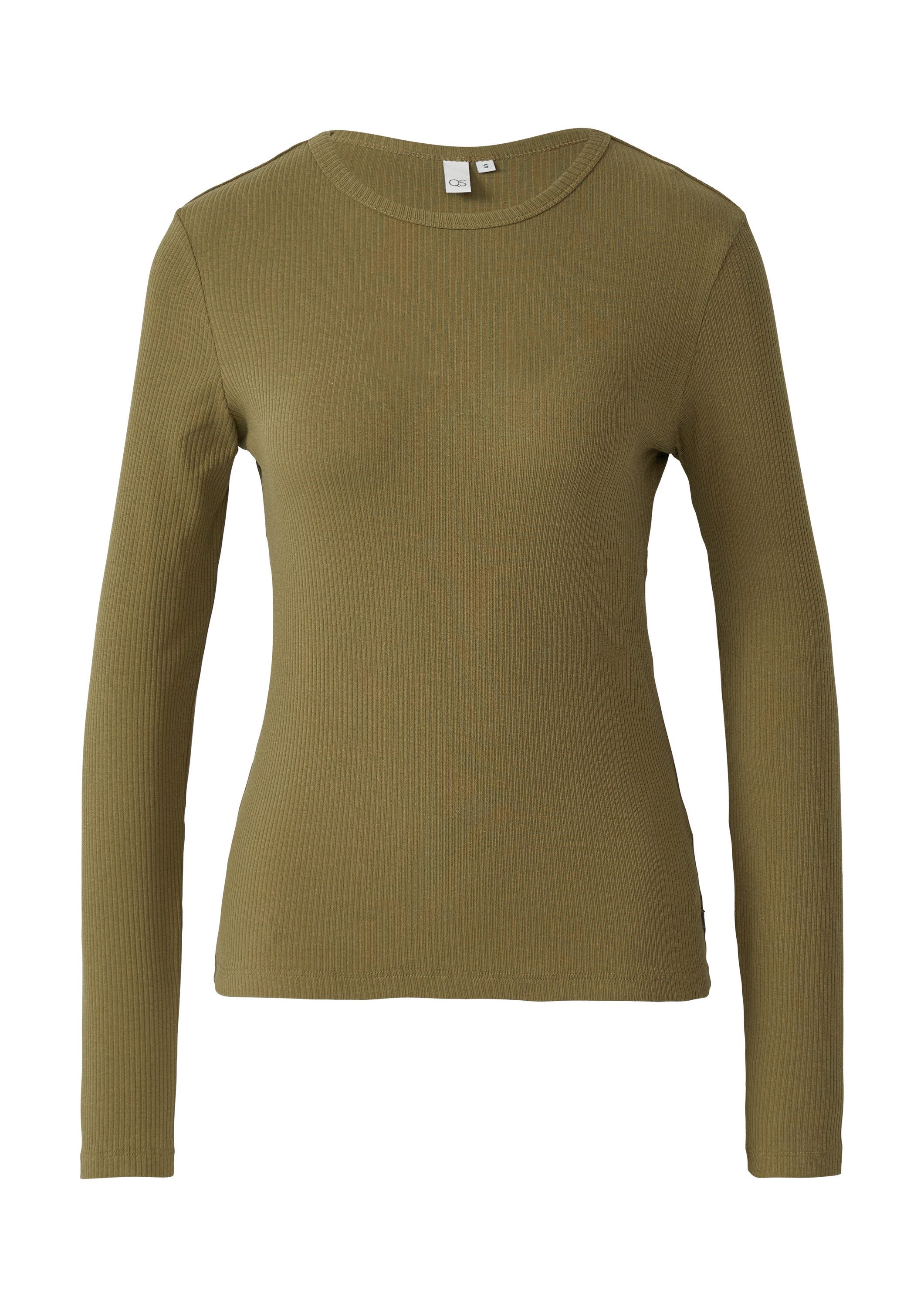 QS Langarmshirt T-Shirt Geripptes Longsleeve im günstig online kaufen