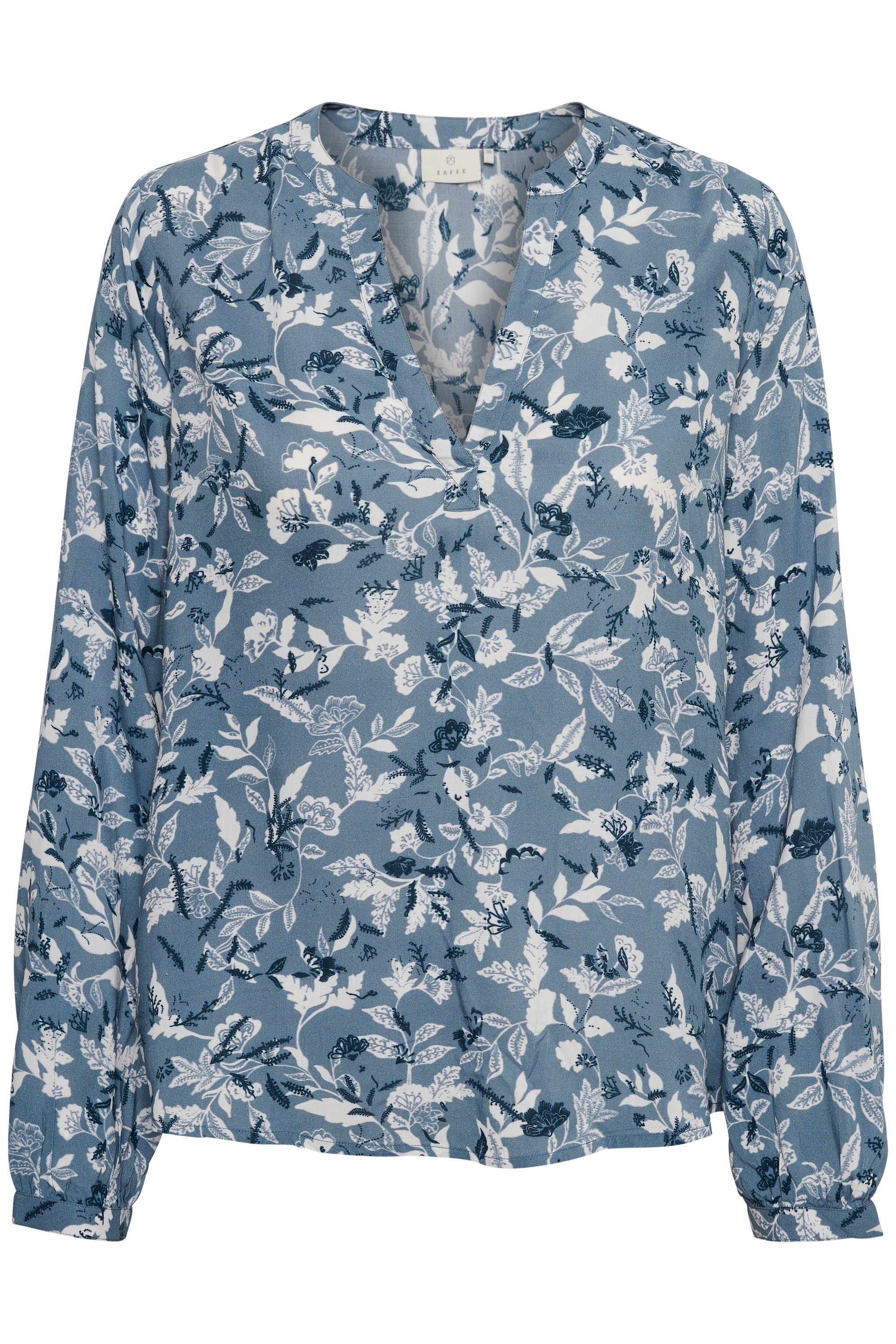 KAFFE Langarmbluse KAsary Tilly Blouse Flower Rock Mirage/Lunar Blue