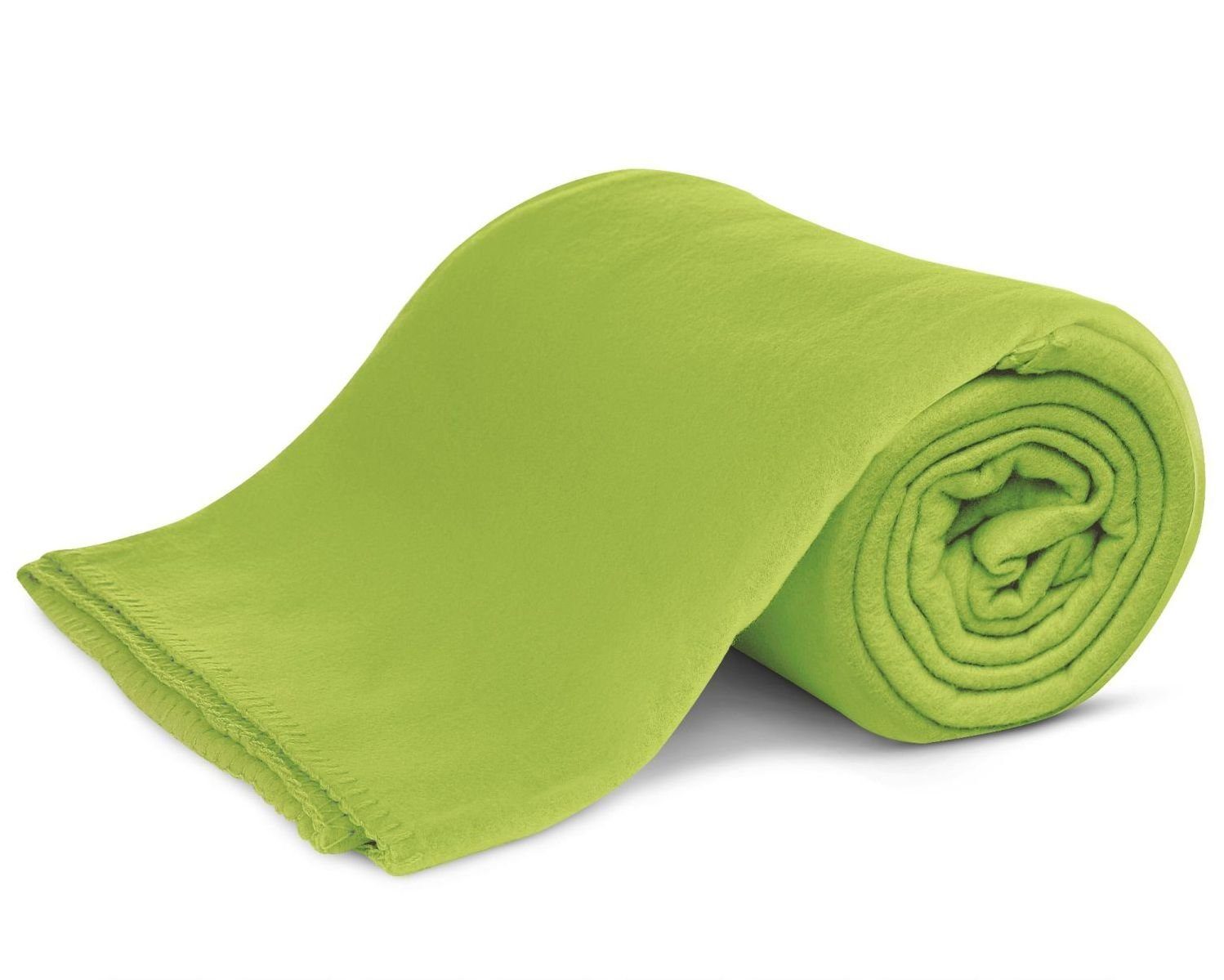 Wohndecke Polar-Fleece mit Antipilling, ca. 420g, 130x160 cm, KiGATEX, Ziersticheinfassung