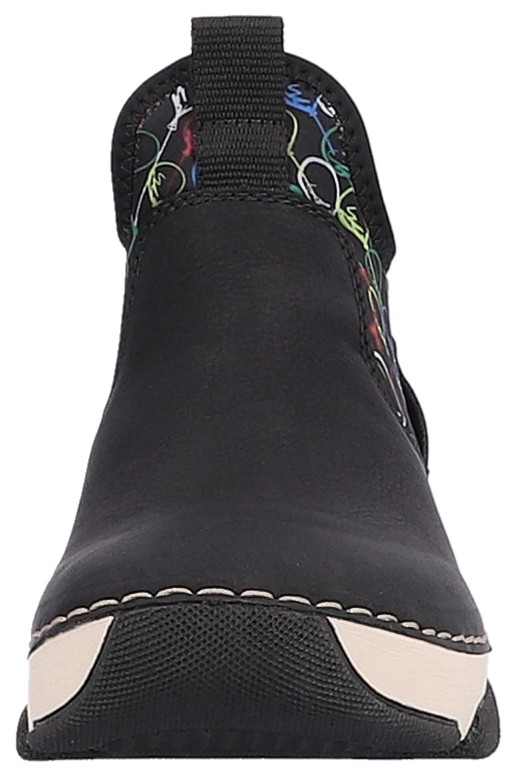 Rieker Schlupfboots mit buntem Aufdruck