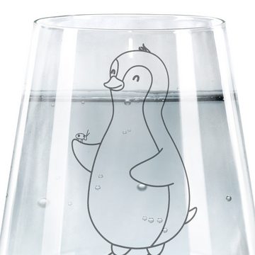 Mr. & Mrs. Panda Glas Pinguin Marienkäfer - Transparent - Geschenk, Trinkglas, Glück, Trink, Premium Glas, Elegantes Design