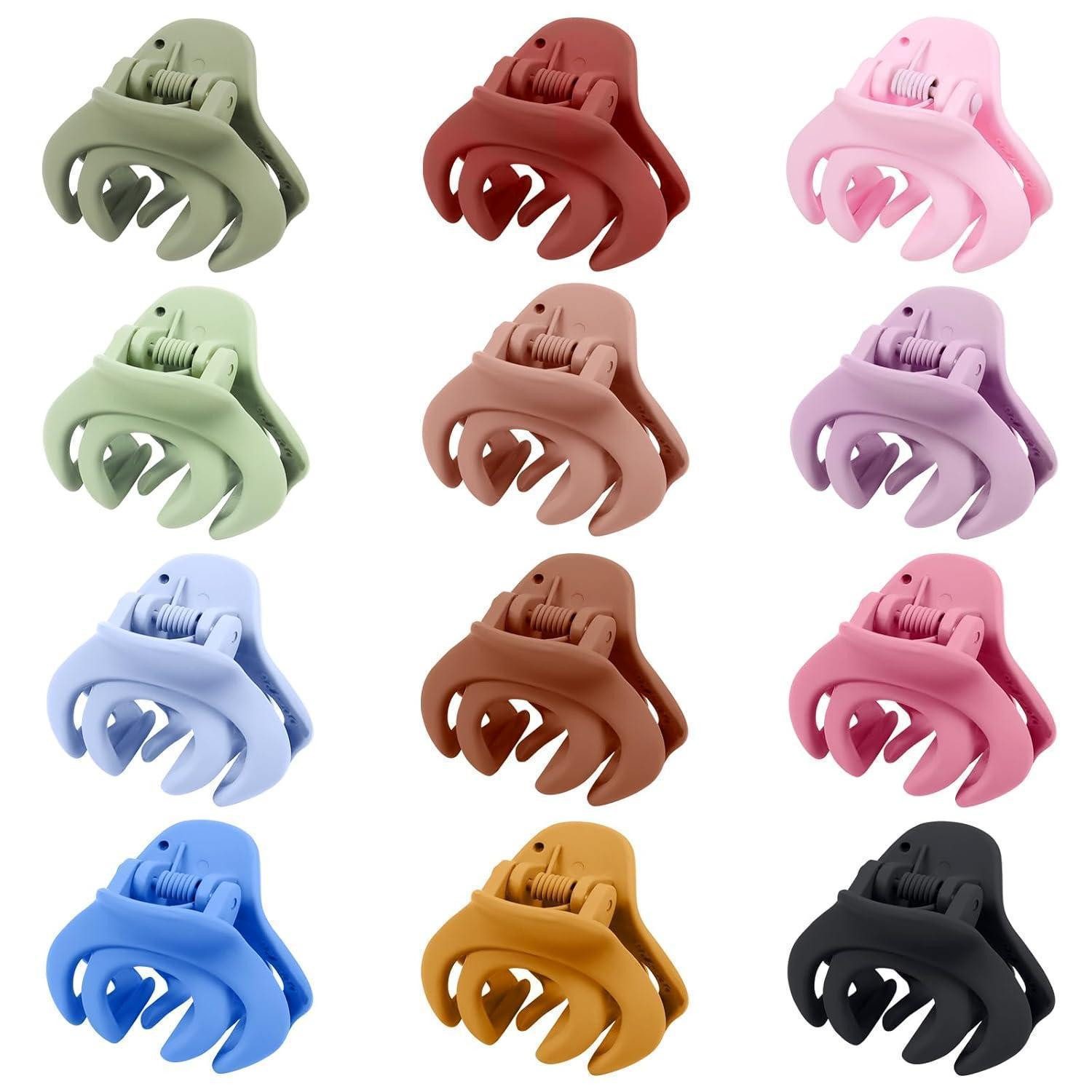 LuxusKollektion Haarklammer 12er Set Octopus Haarklammern in 12 Farben, für Frauen, Mädchen und