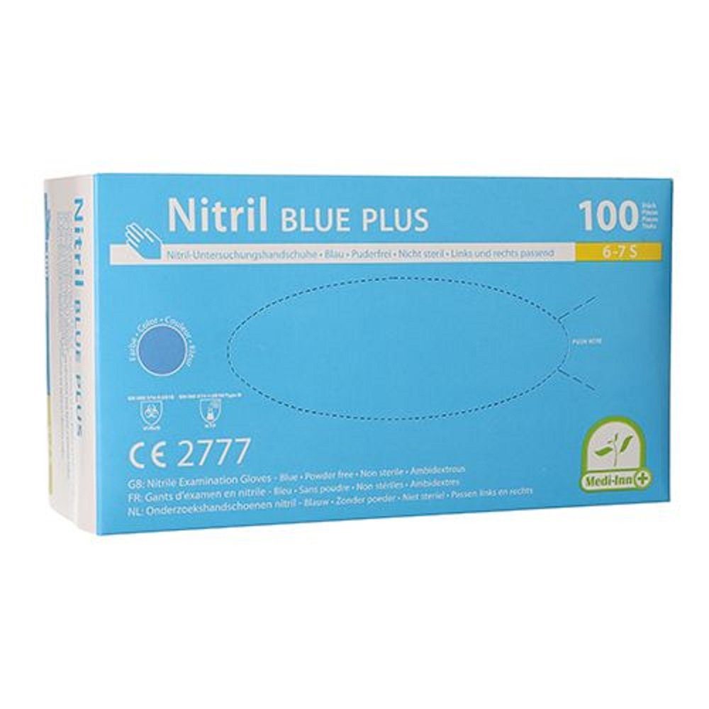 PLUS Nitril-Handschuhe Nitrilhandschuhe BLUE 93008 PAPSTAR puderfrei PAPSTAR