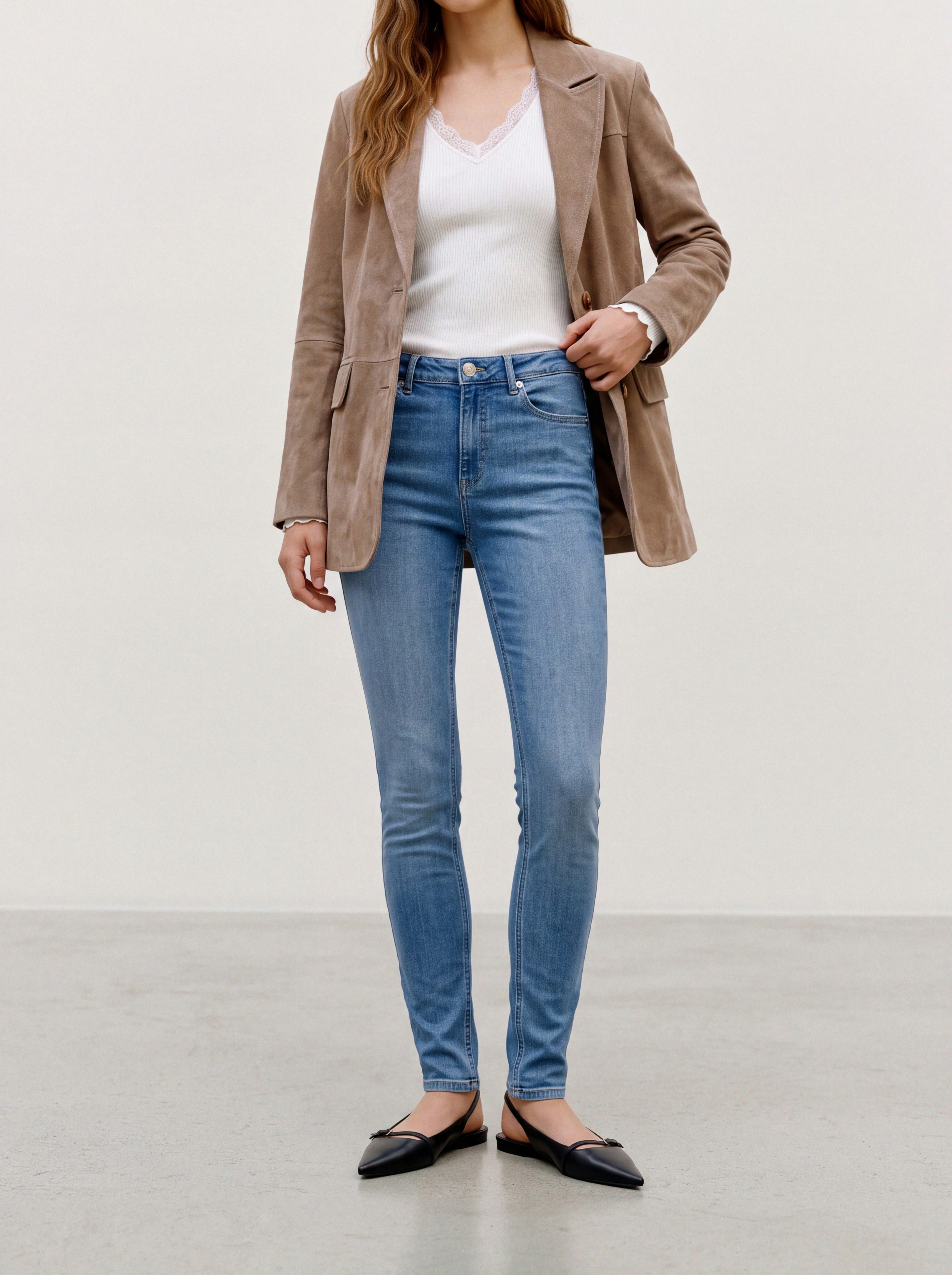 Vero Moda Skinny-fit-Jeans VMPOLLY MR SKINNY JEANS RA3089 NOOS Baumwollmischung, skinny fit
