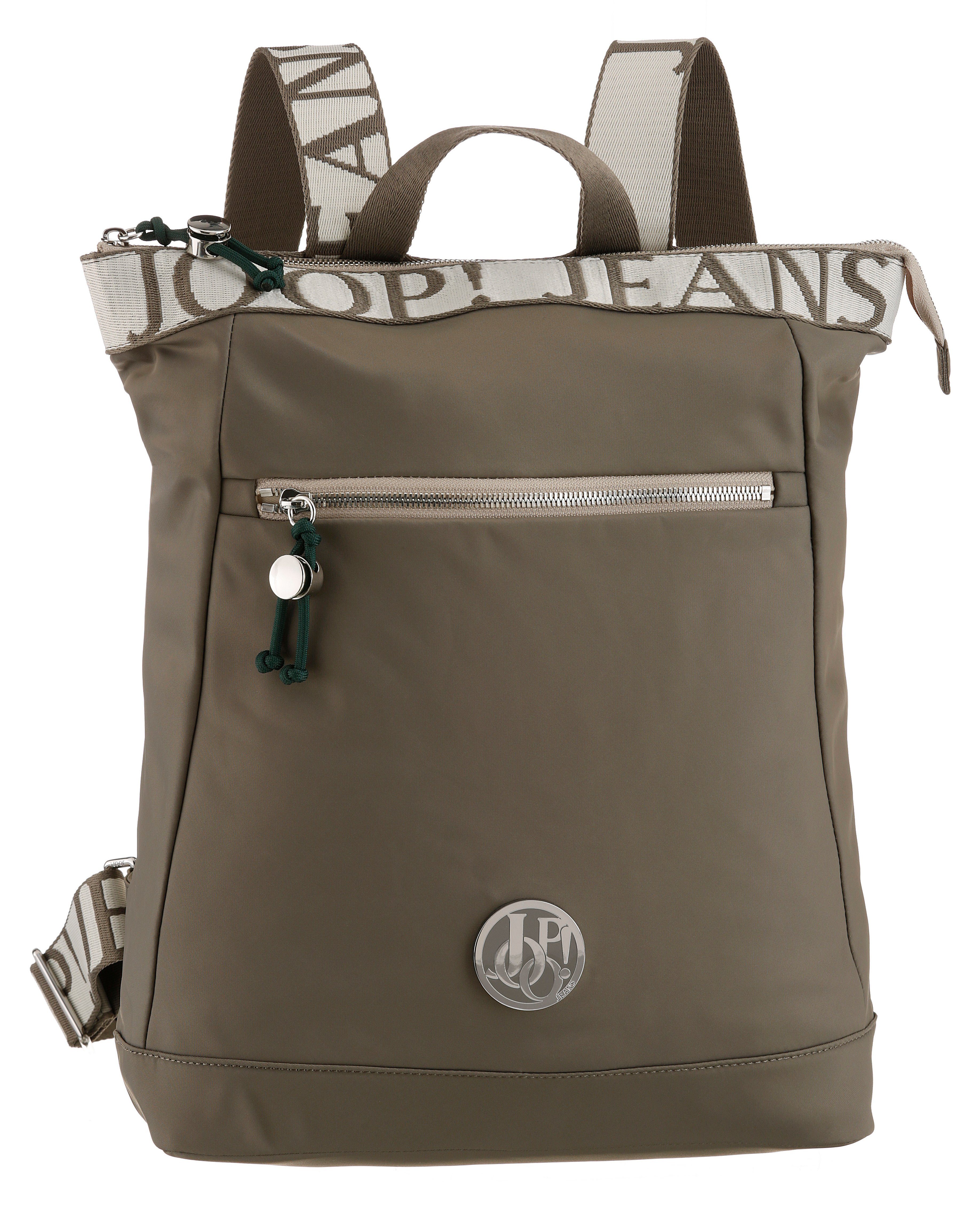 Joop Jeans Cityrucksack lietissimo elva backpack lvz, mit Logo Schriftzug auf den Trageriemen grey | 