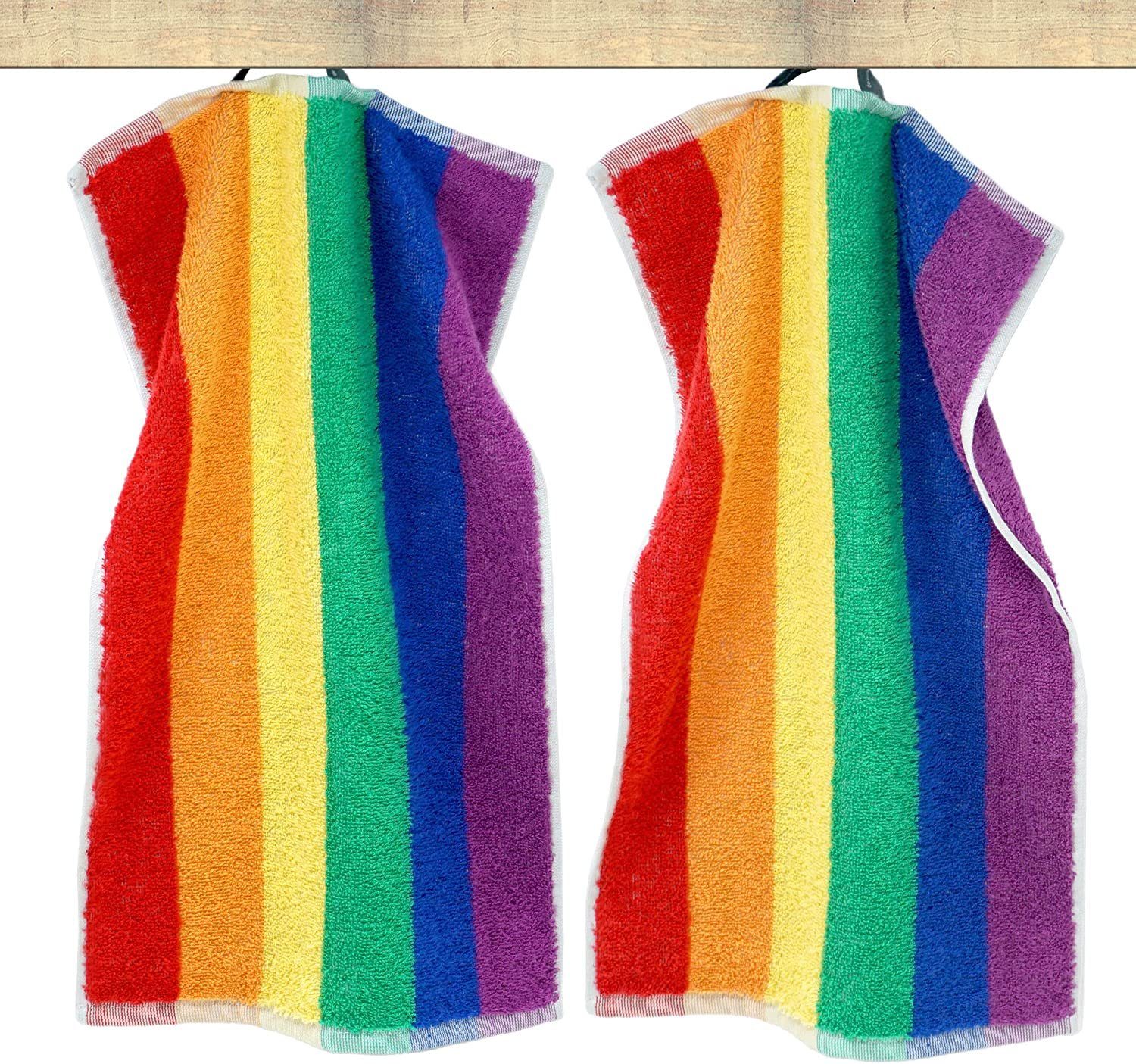 Lashuma Gästehandtücher Regenbogen, Frottee (2-St), kleine Handtücher Bad 3 günstig online kaufen