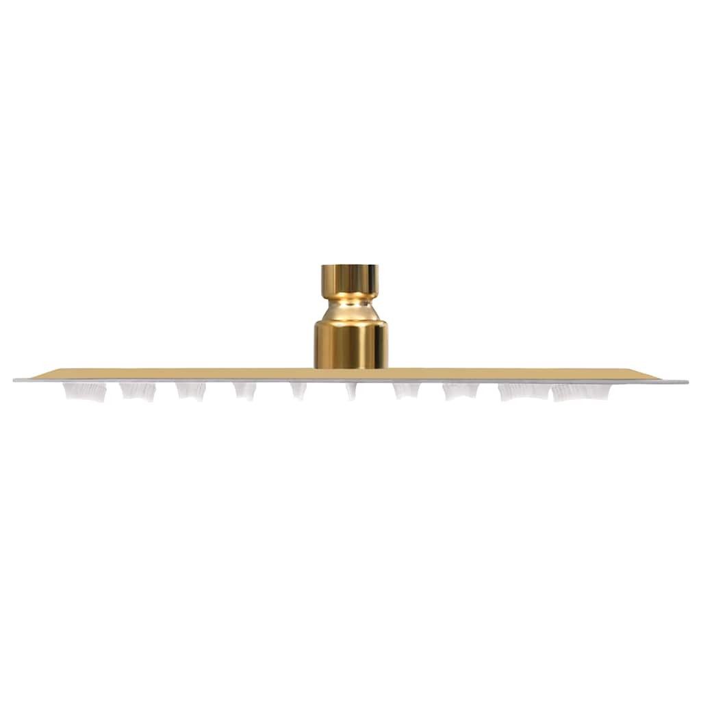 vidaXL Regenduschkopf Regenbrause Edelstahl 20x20 cm Quadrat Golden, (1-tlg) – Bild 4 von 5