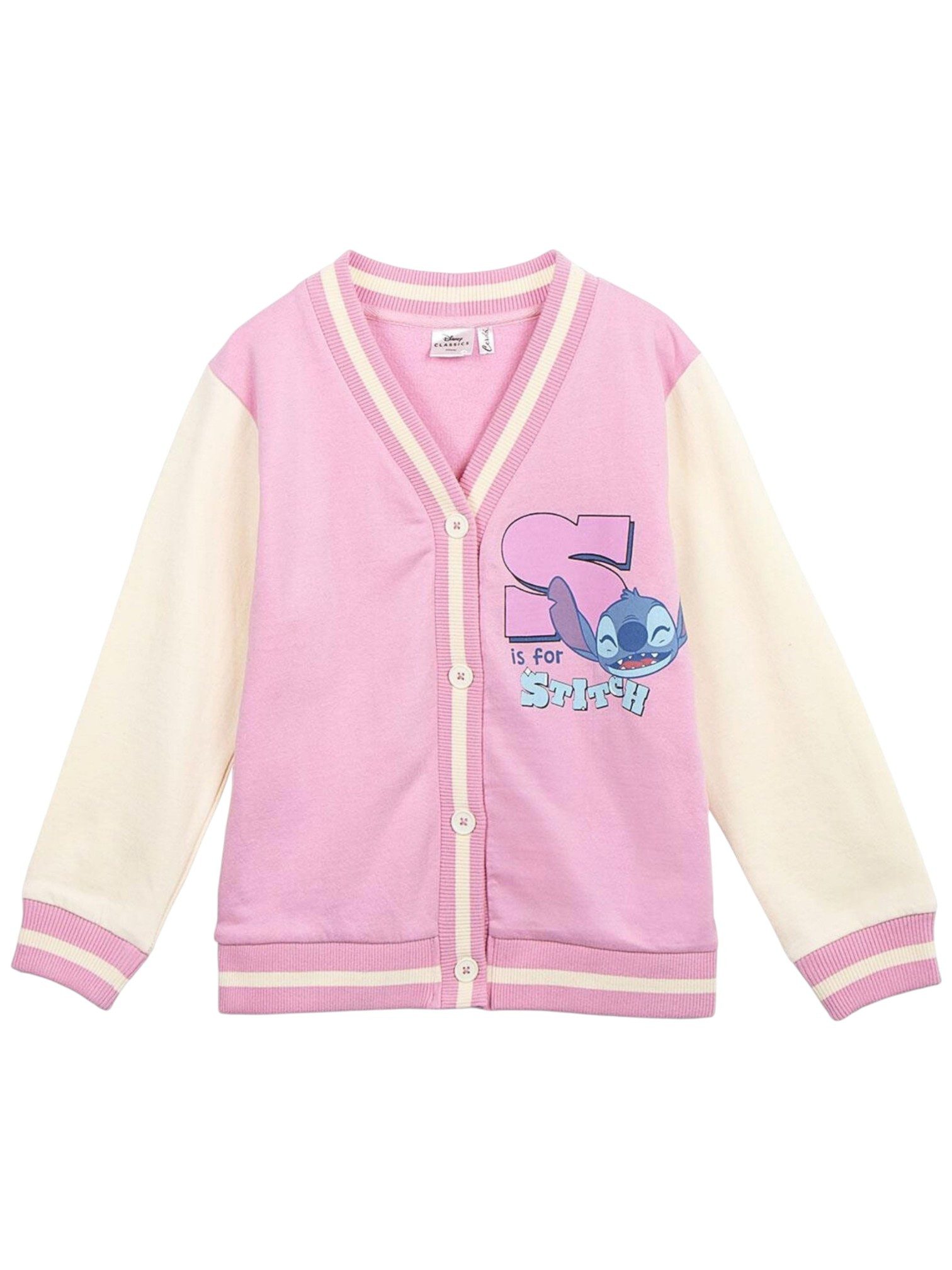 Cerdá Sweatjacke Disney Angel & Stitch Mädchen Collegejacke Größe 116-158 cm