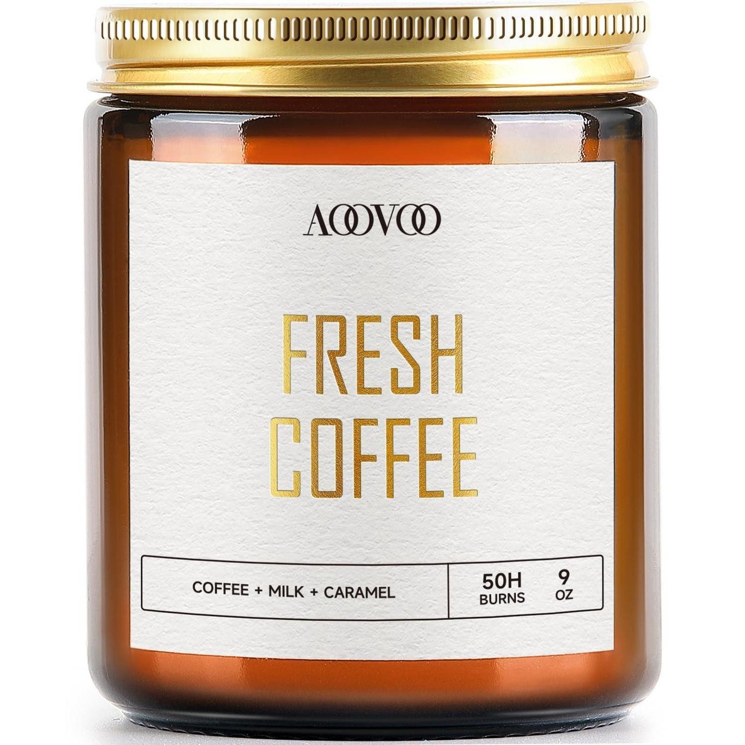 LuxusKollektion Duftkerze Kaffeekerze Macchiato Sojawachs 265ml Gold
