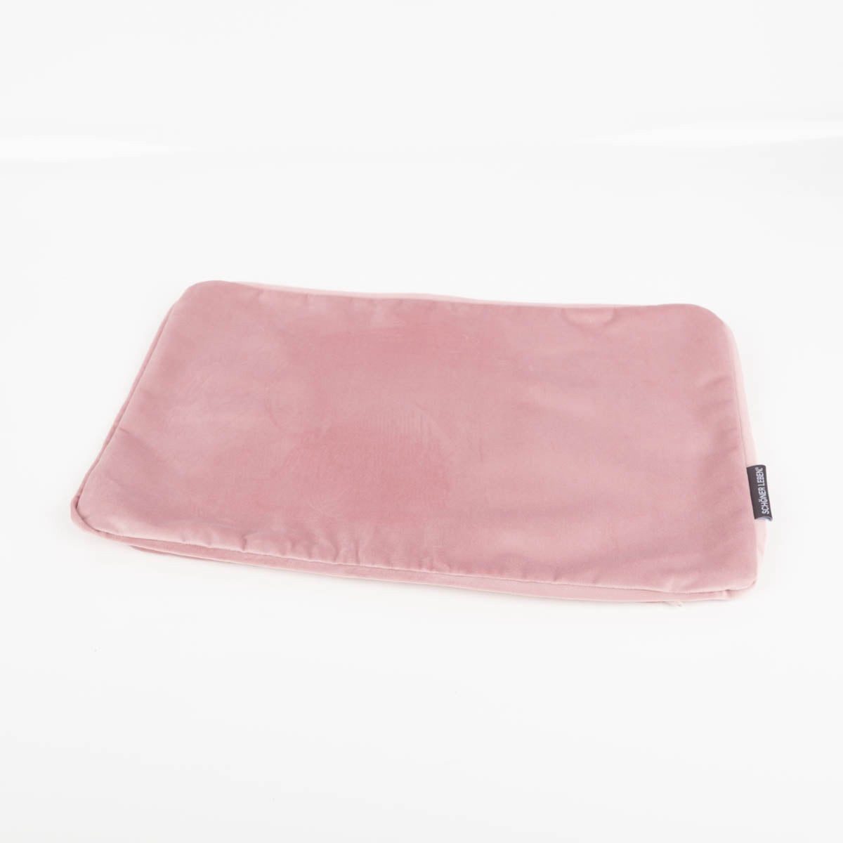 SCHÖNER LEBEN. Dekokissen Kissenhülle Samt rosa 30x50 cm mit Keder – SCHÖNER LEBEN.