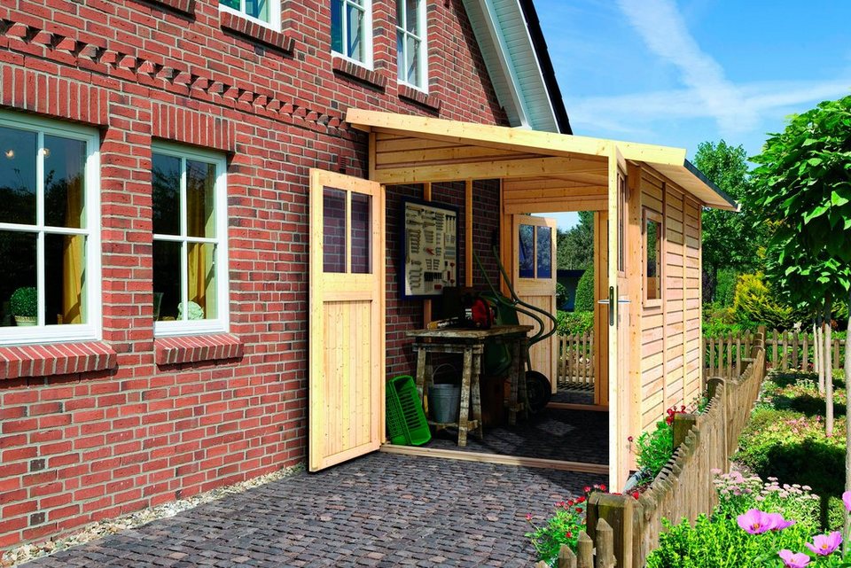 KONIFERA Gartenhaus »Wurmberg 3«, BxT: 200×320 cm, terragrau oder naturbelassen