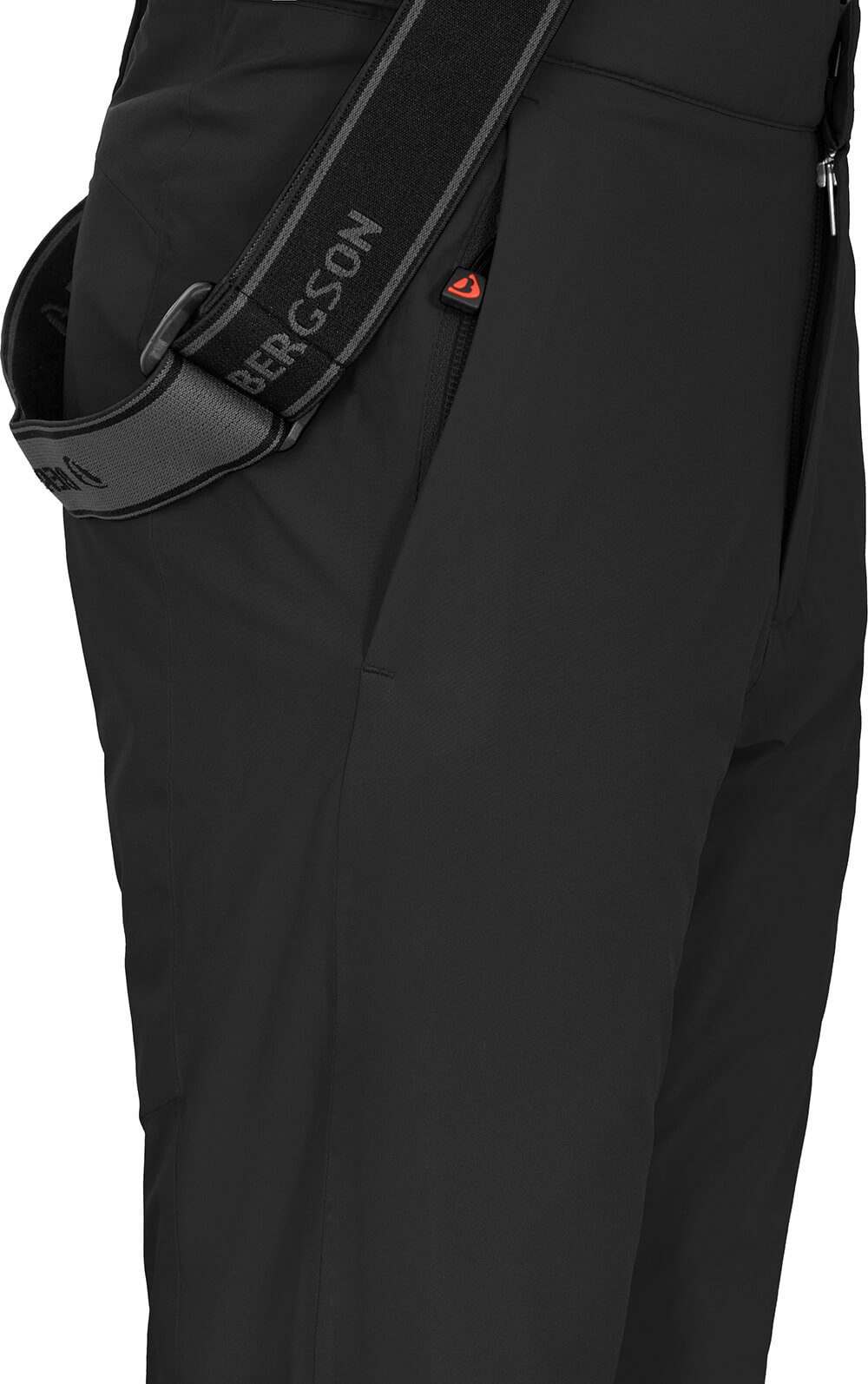Bergson Skihose PELLY Kinder Skihose, wattiert, 20000 mm Wassersäule, Normalgrößen, schwarz – Bild 3 von 5