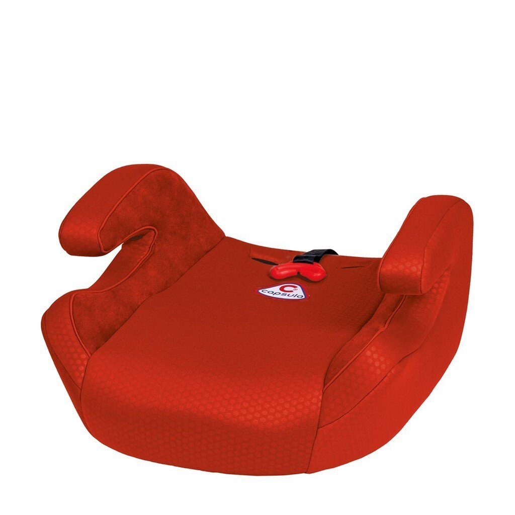 capsula® Autokindersitz Kindersitzerhöhung extra breit Sitzerhöhung mit Gurtführung (15-36k rot