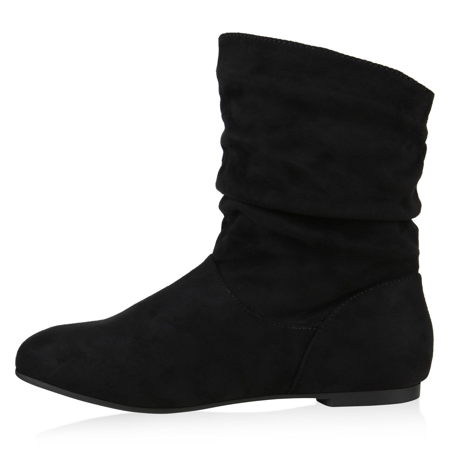 VAN HILL 812201 Schlupfboots Damen Schlupfstiefel Leder-Optik Stiefeletten Bequeme