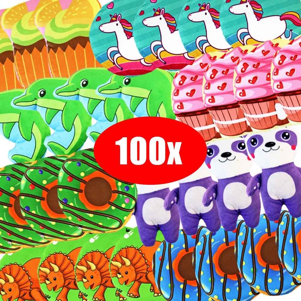 BEMIRO Kuscheltier Kuschelkissen Mix groß 100 Stück im Karton (100-St)