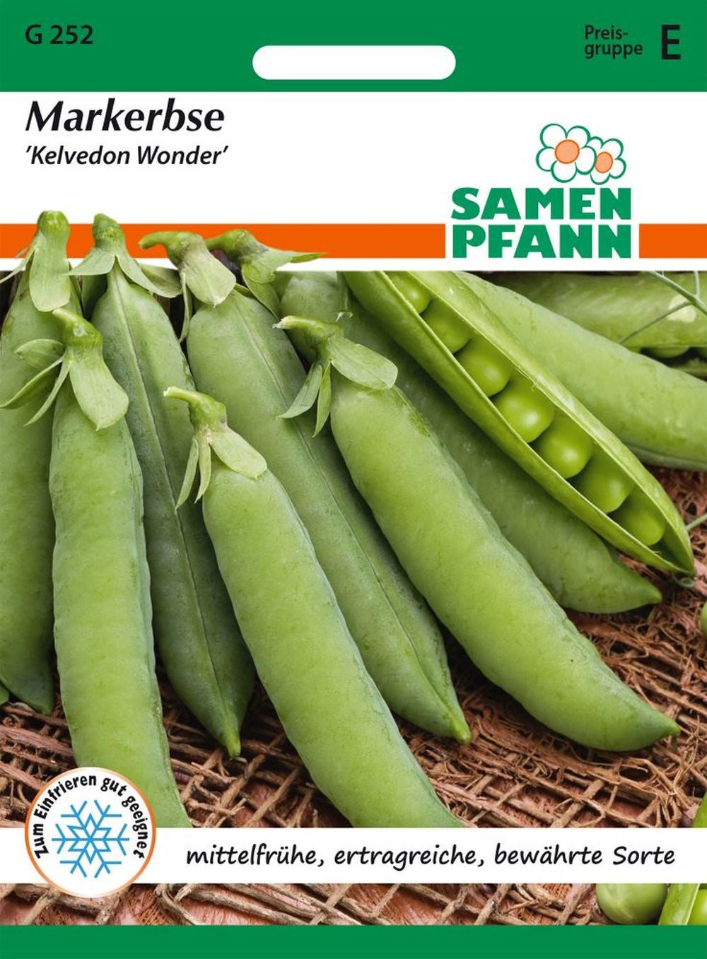 SAMEN PFANN Gemüsesamen Markerbse, Wunder von Kelvedon - Saatgut Samen, Pisum sativum