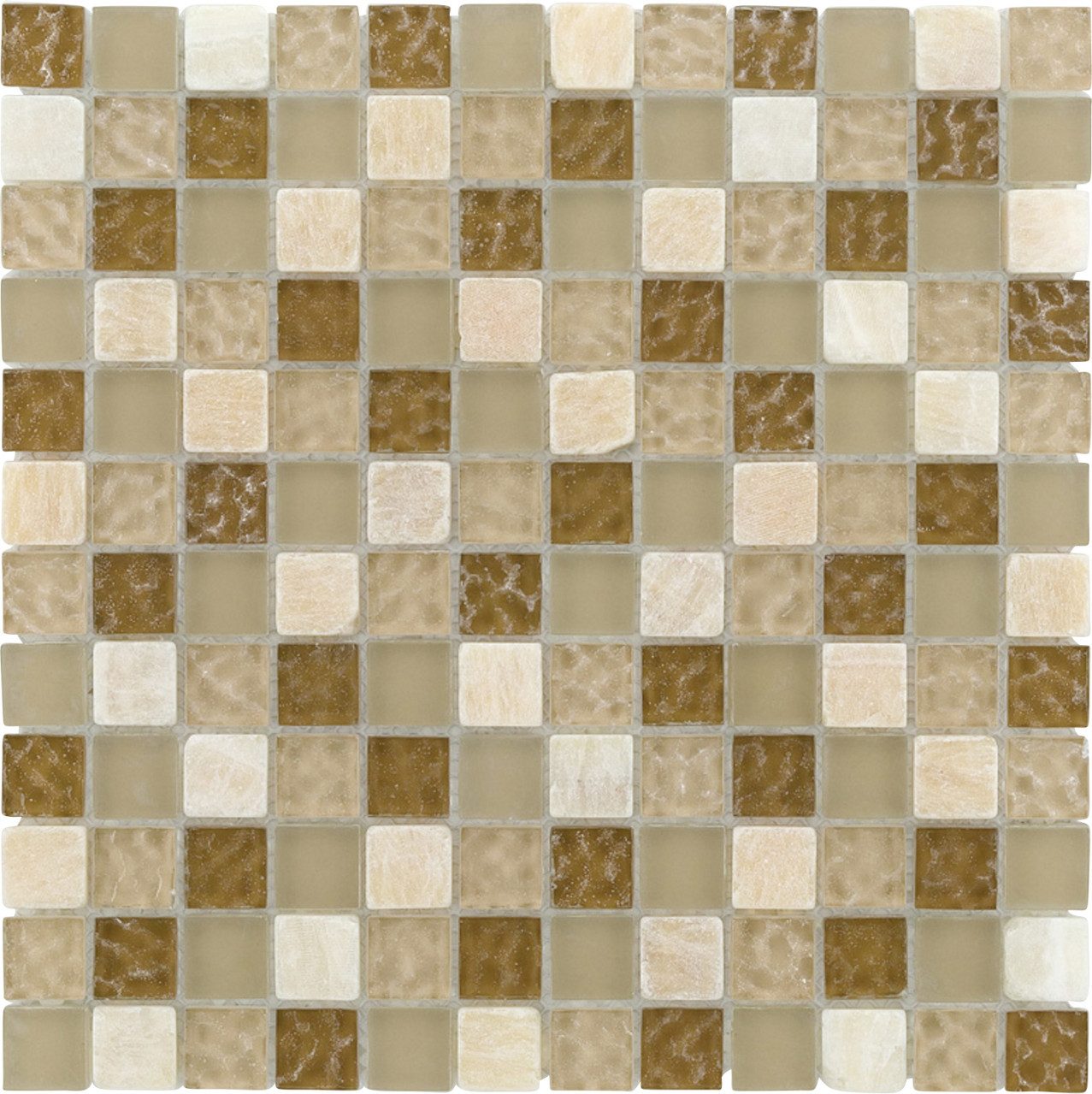 KNG Mosaikfliesen Mosaikfliese Rustica Maxi 30 x 30 cm beige, Glas, Beige