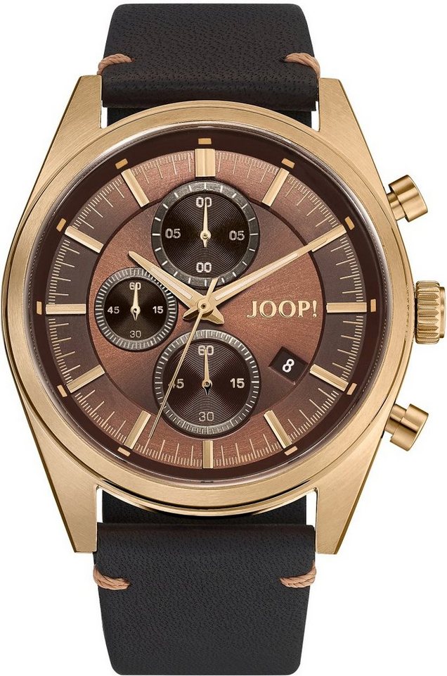 Joop! Chronograph 2034580, Edelstahlgehäuse, goldfarben IP-beschichtet, Ø  ca. 42 mm