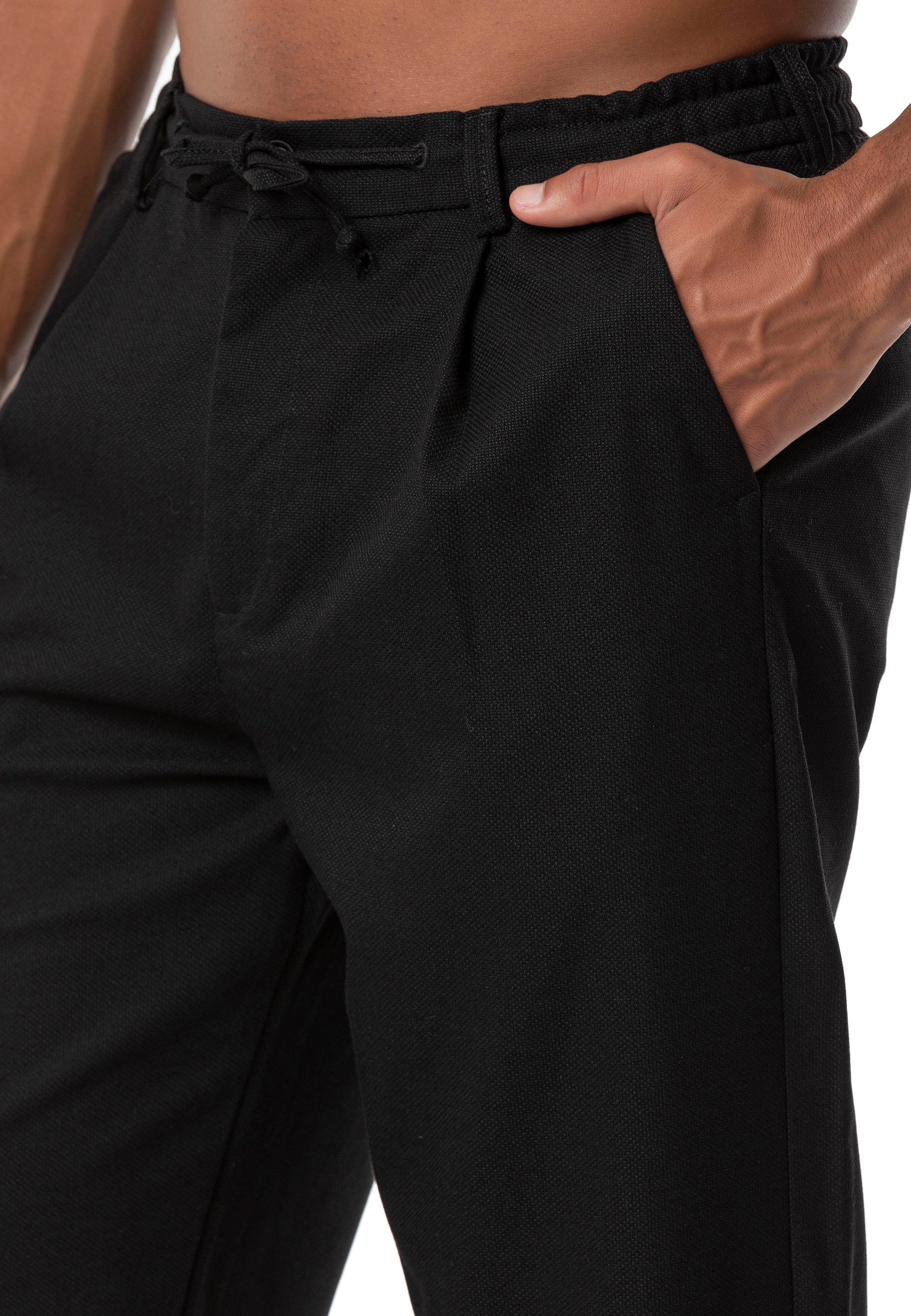 RedBridge Stoffhose mit Struktur und Tunnelzugbund Klassisch Modern Elegant Casual