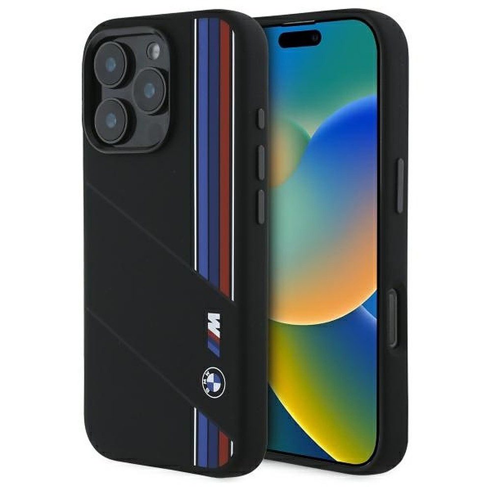 BMW Handyhülle Schutzhülle Smartphonehülle Magnethülle 6,9 Zoll, MagSafe-kompatibel, Soft-Touch-Silikon, BMW M-Design