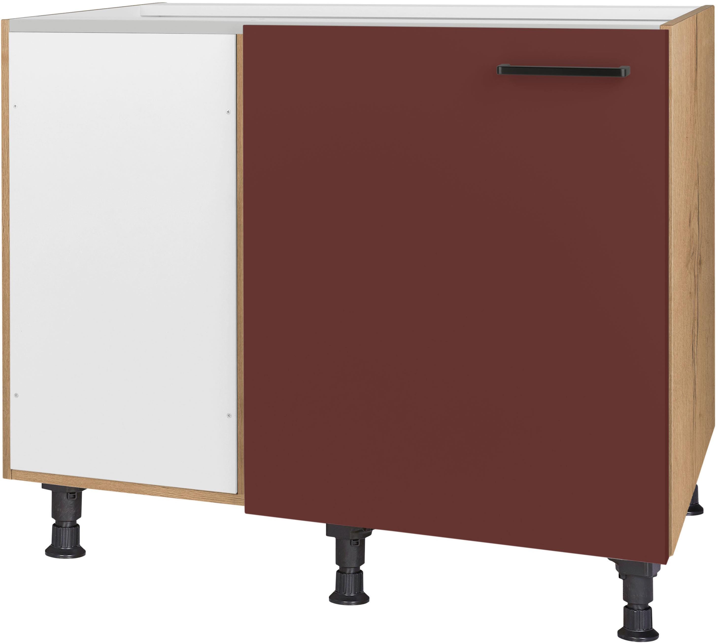 nobilia® Eckunterschrank "Easytouch", vormontiert mit höhenverstellbaren Sockelfüßen, Breite 100 cm