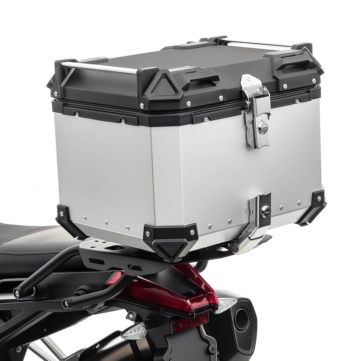 Topcase Motorrad Alu Topcase # XB45 Aluminium 45 Liter silber