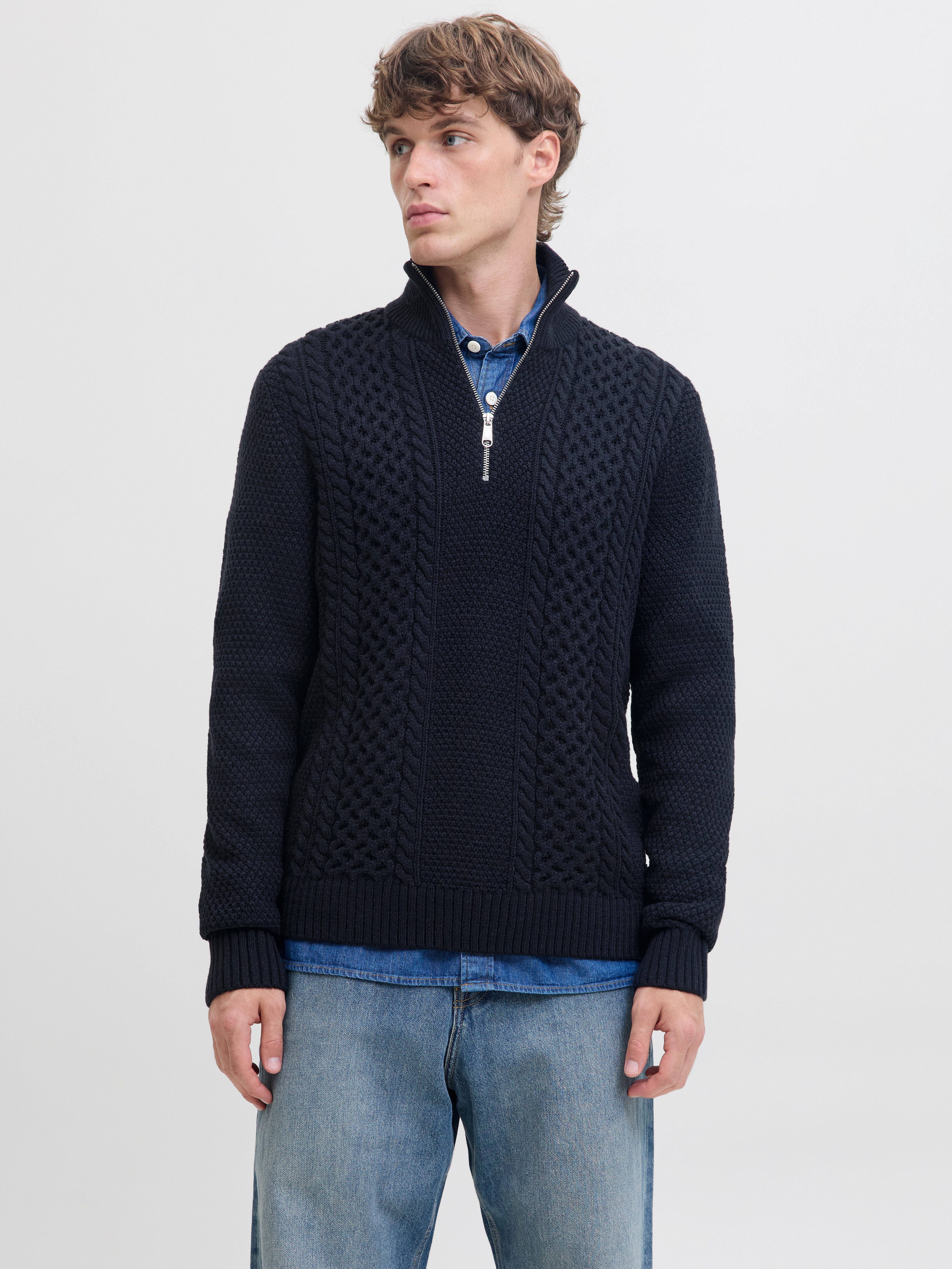 Jack & Jones Troyer JJPAUL KNIT HALF ZIP günstig online kaufen