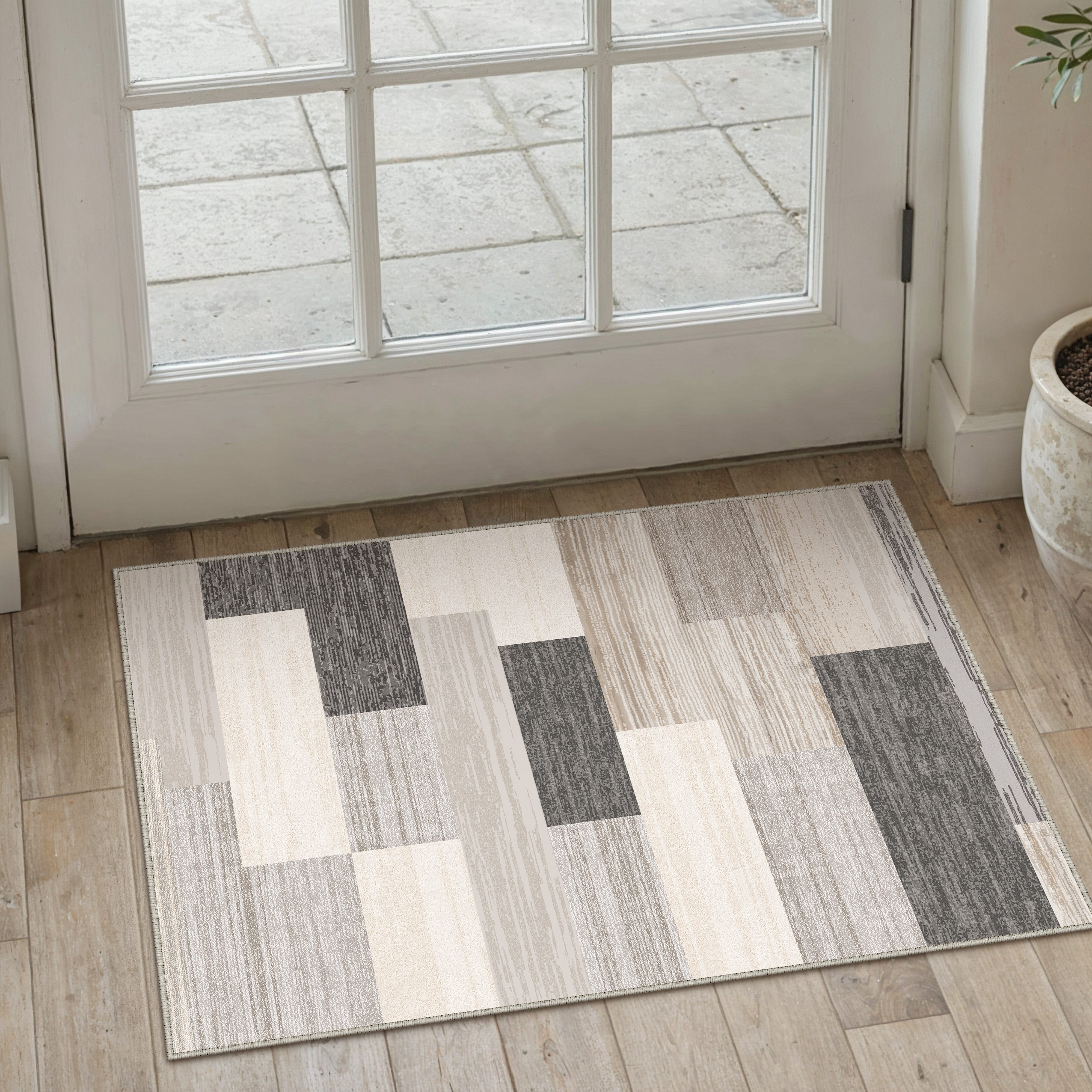 PURECOZY Teppich Kurzflor & Weich, Waschbar & Pflegeleicht, Modernes Design, Rechteckig, Höhe: 6.1 mm, geeignet für verschiedene Innenräume