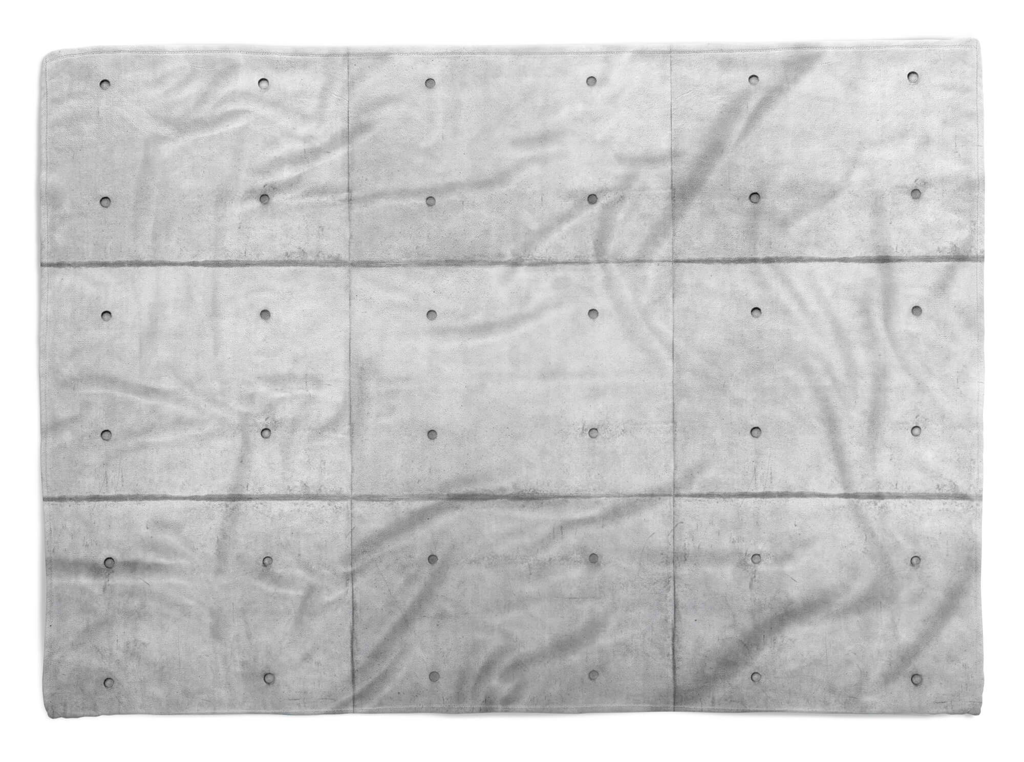 Klassiker aus 2024 Sinus Art Handtücher Auf, mit Grau Betonstruktur Fotomotiv Beton Handtuch Baumwolle-Polyester-Mix (1-St), Saunatuch Strandhandtuch Handtuch Kuscheldecke