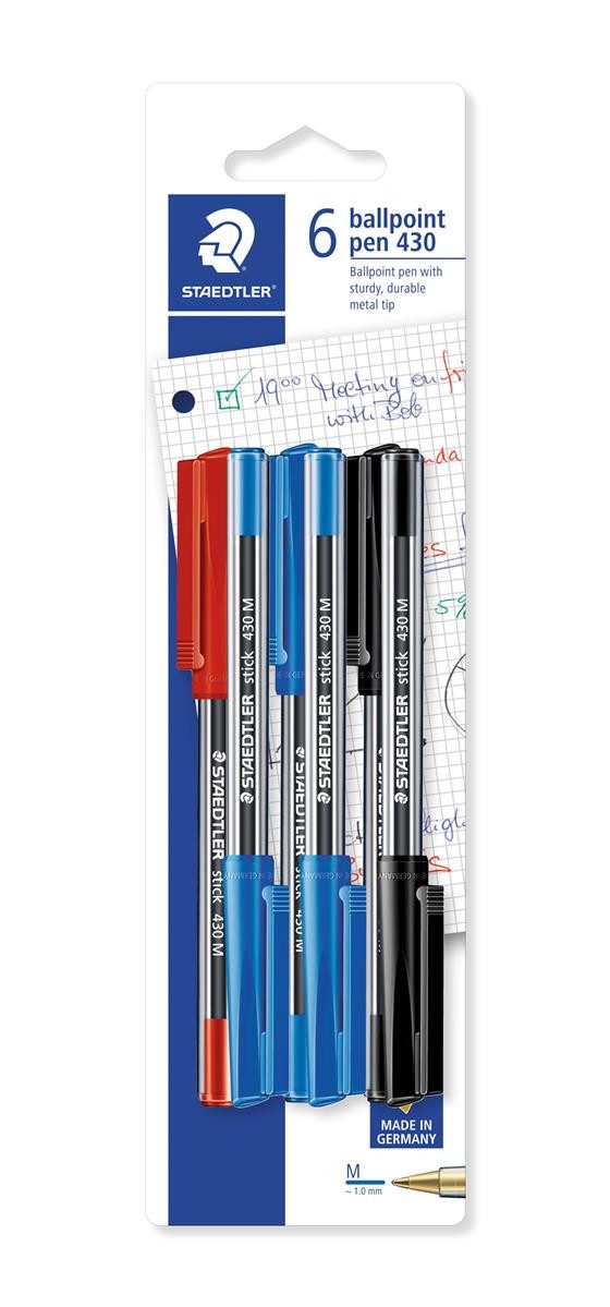 STAEDTLER Kugelschreiber Staedtler 430MSBK6D Kugelschreiber Stick 430