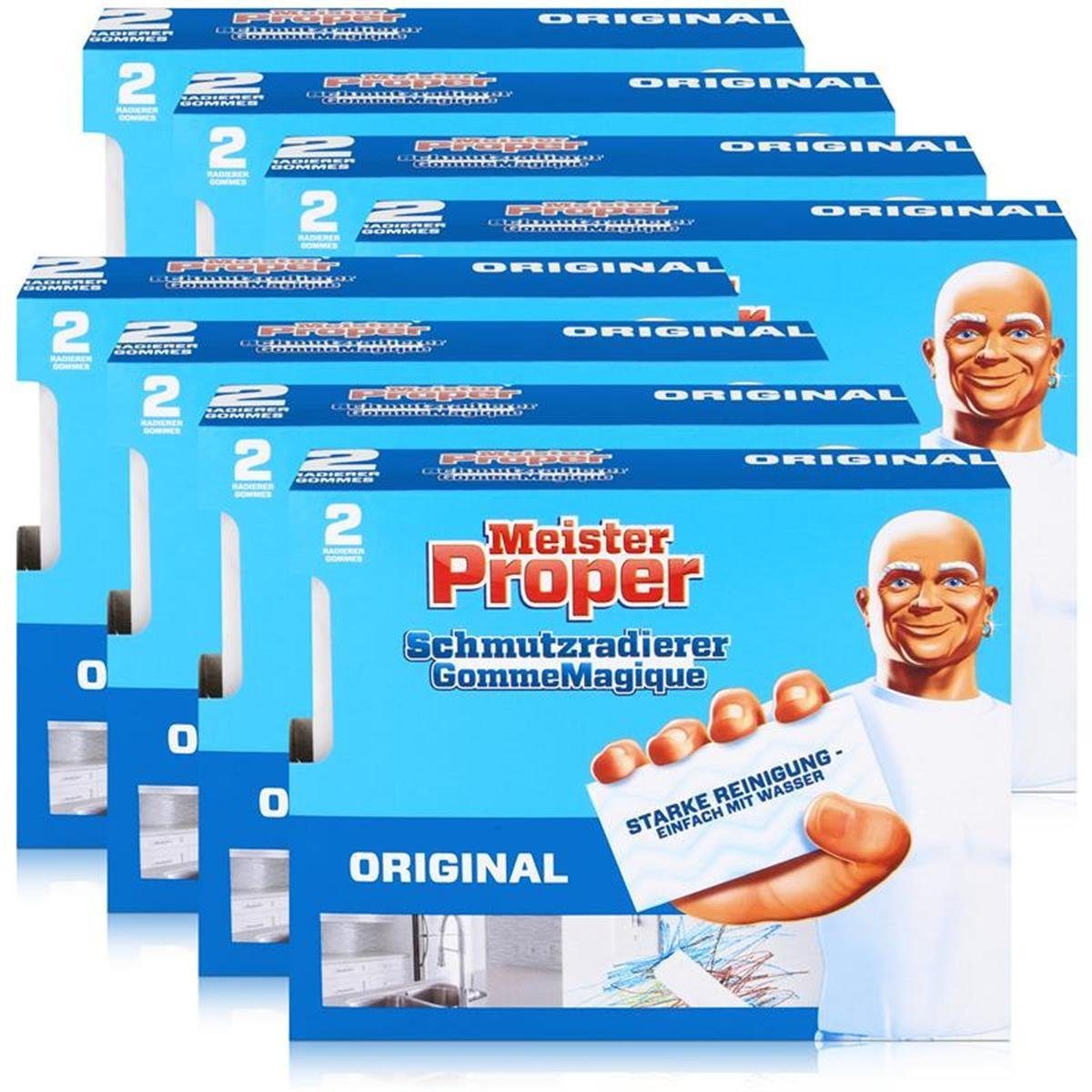 MEISTER PROPER Mr.Proper Express Schmutzradierer 2 Radierer/Paket (8er Pack) Reinigungstücher